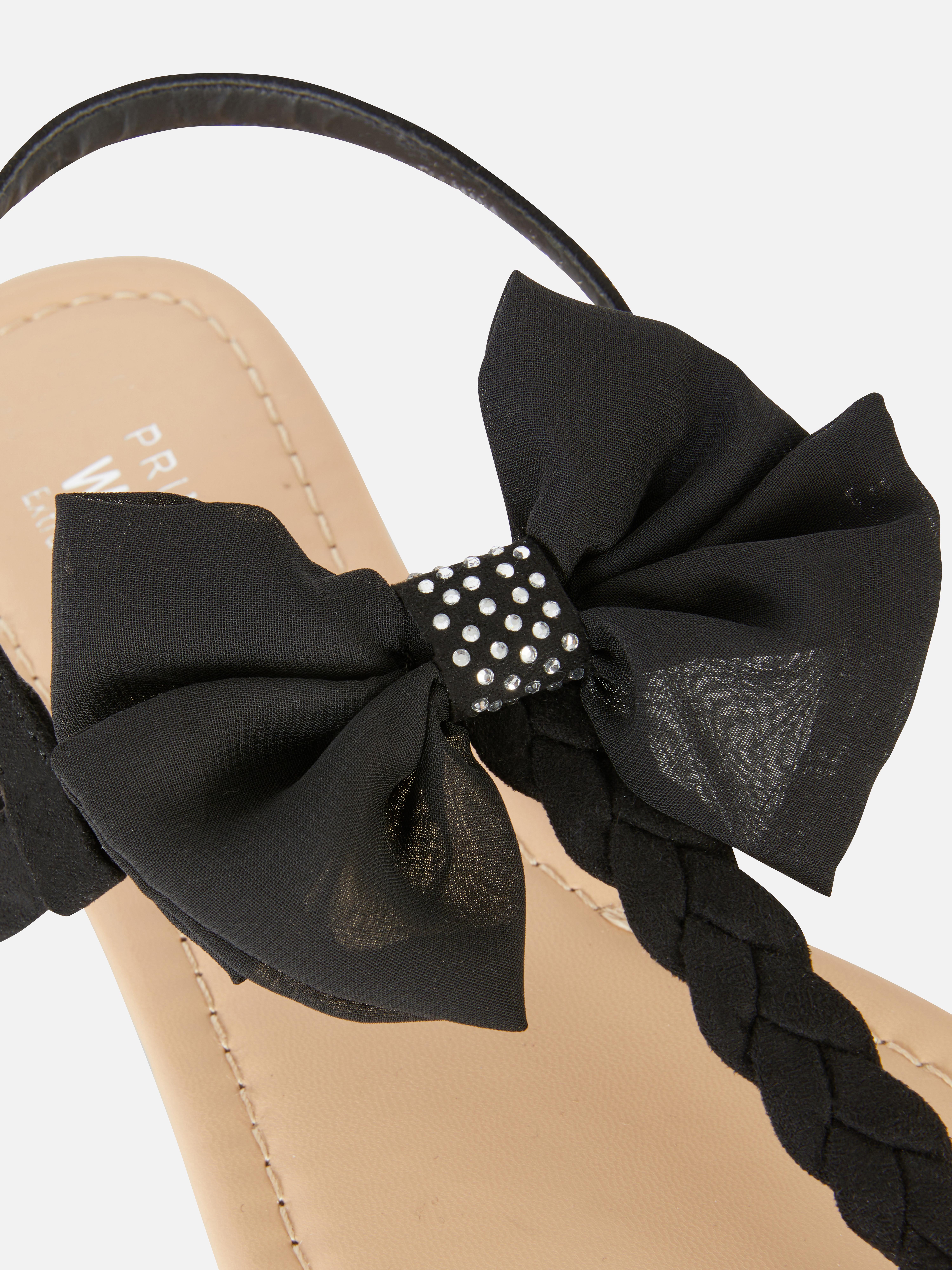 Wide Fit Chiffon Bow Sandals | Primark