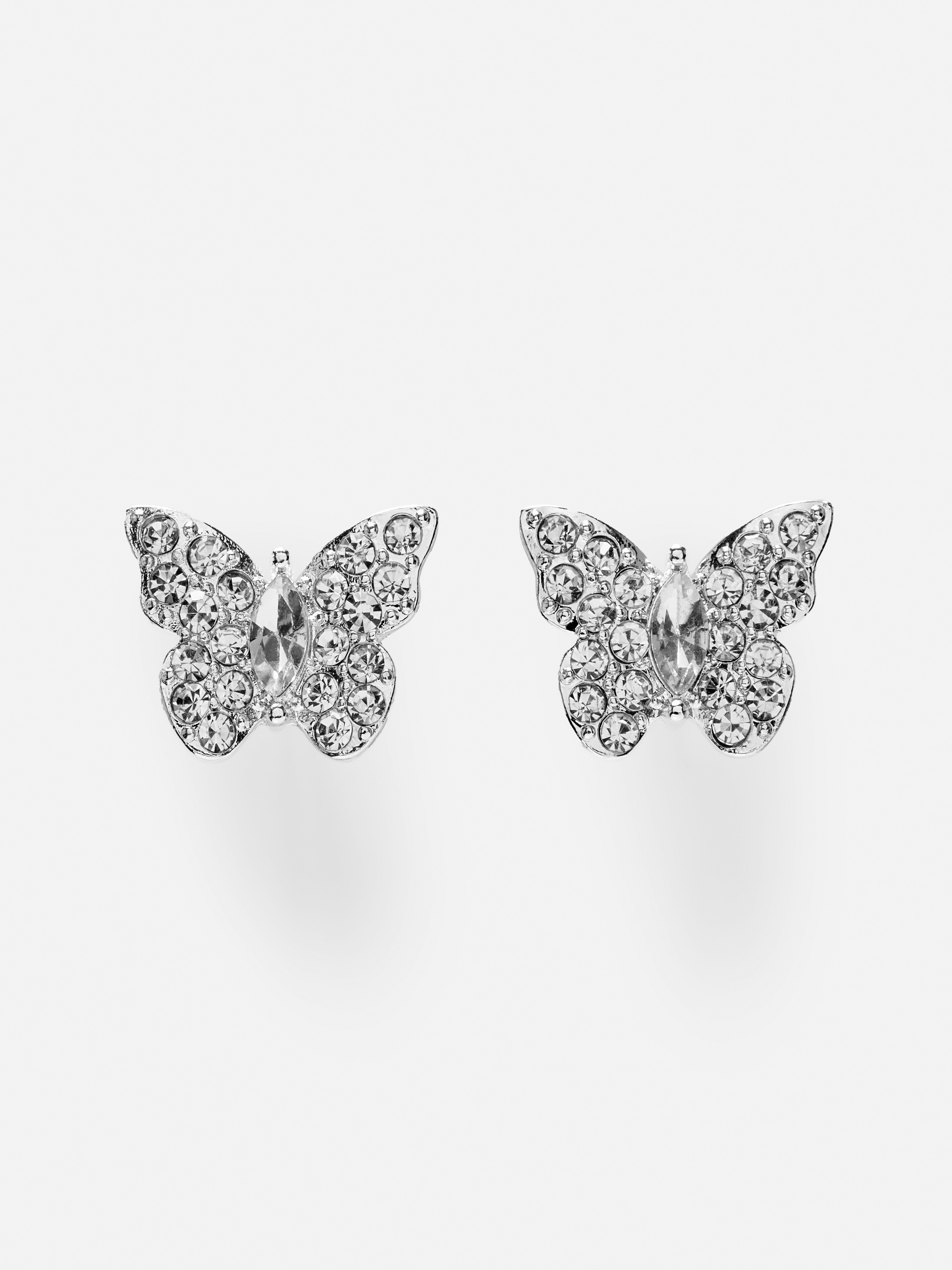 Diamanté Butterly Stud Earrings