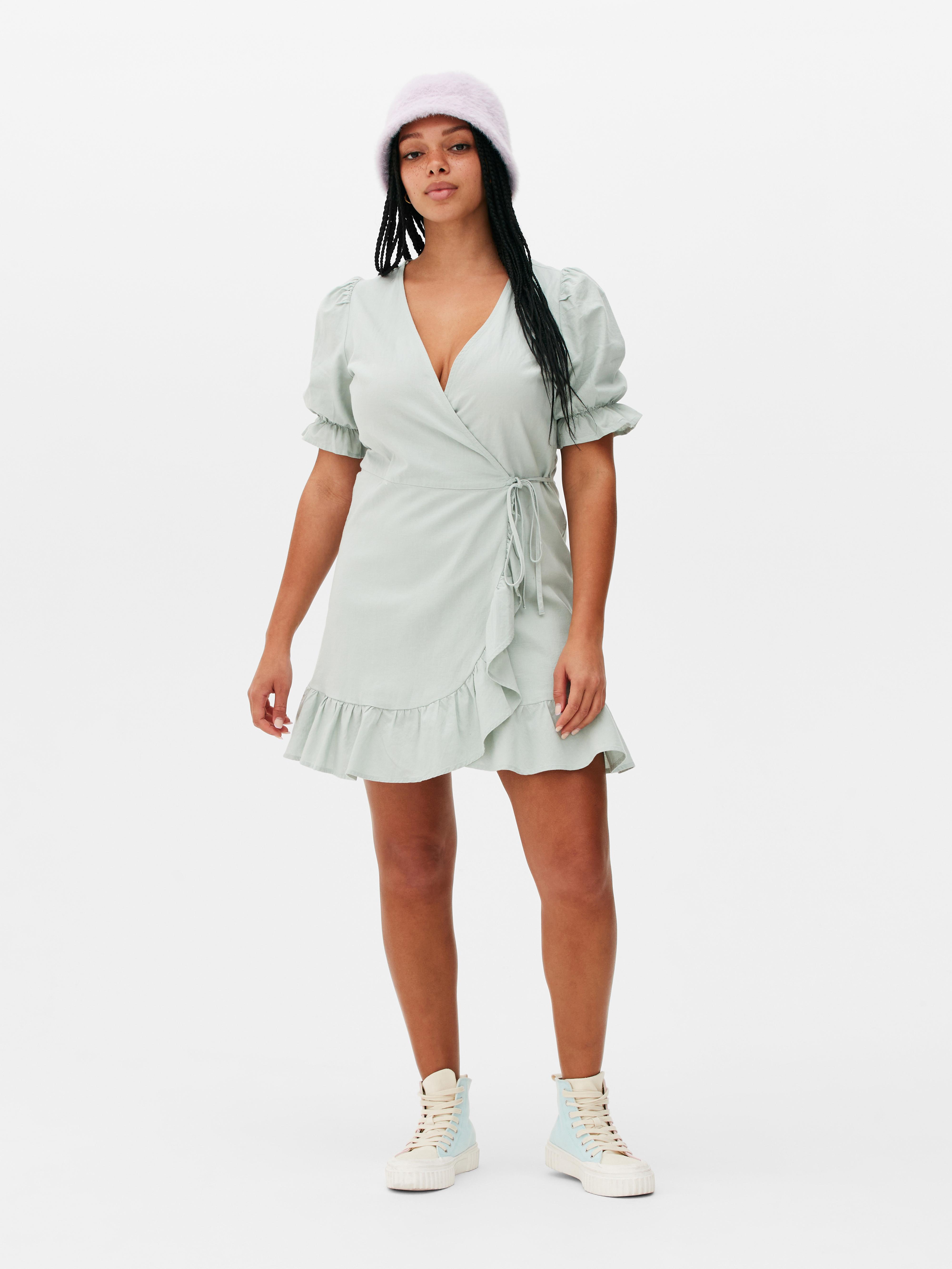Cotton Mini Wrap Dress | Primark