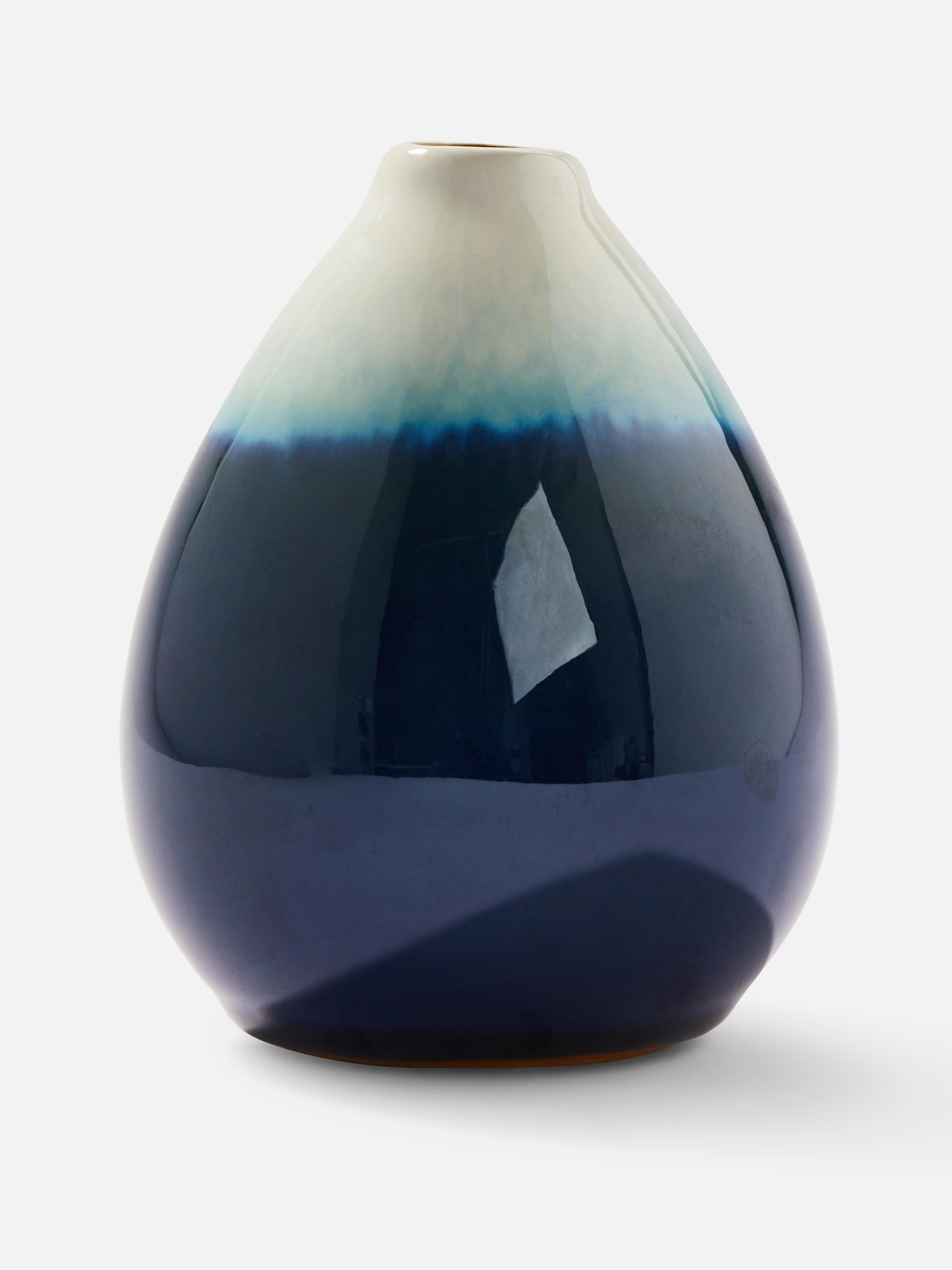 Ombré Glazed Ceramic Vase