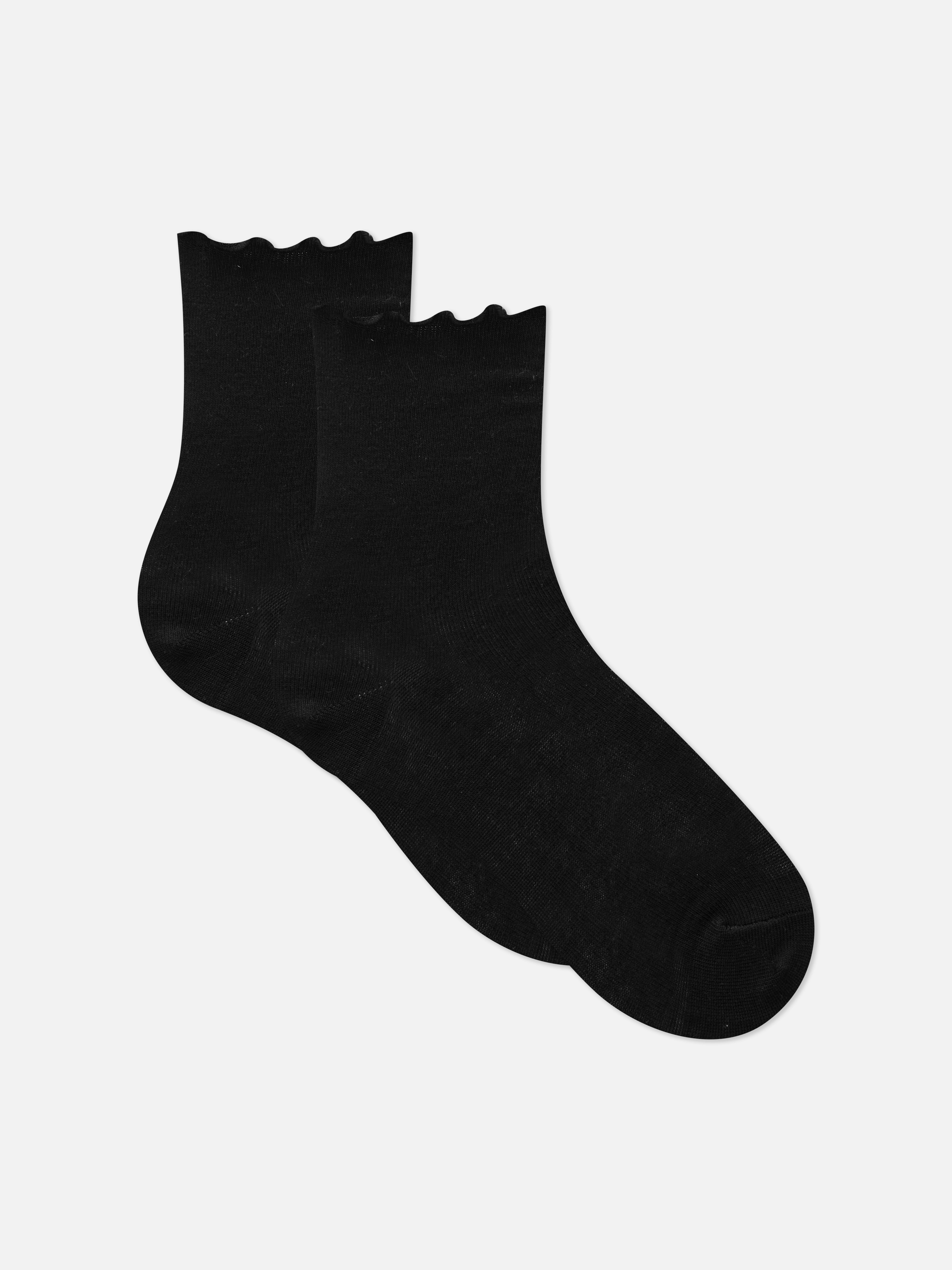 black frilly trainer socks
