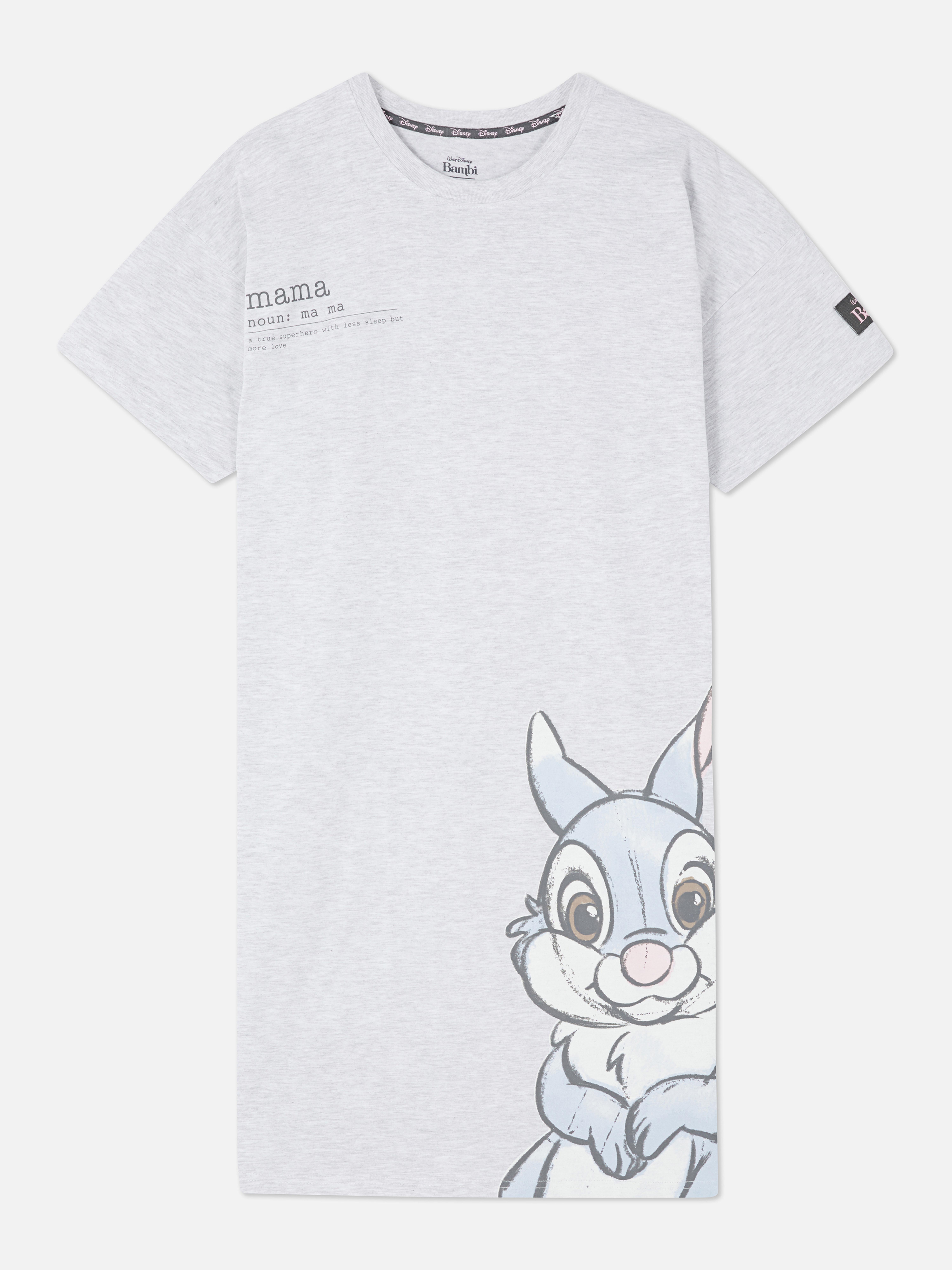 Disney's Bambi and Thumper Mama Sleep T-shirt Grey Marl