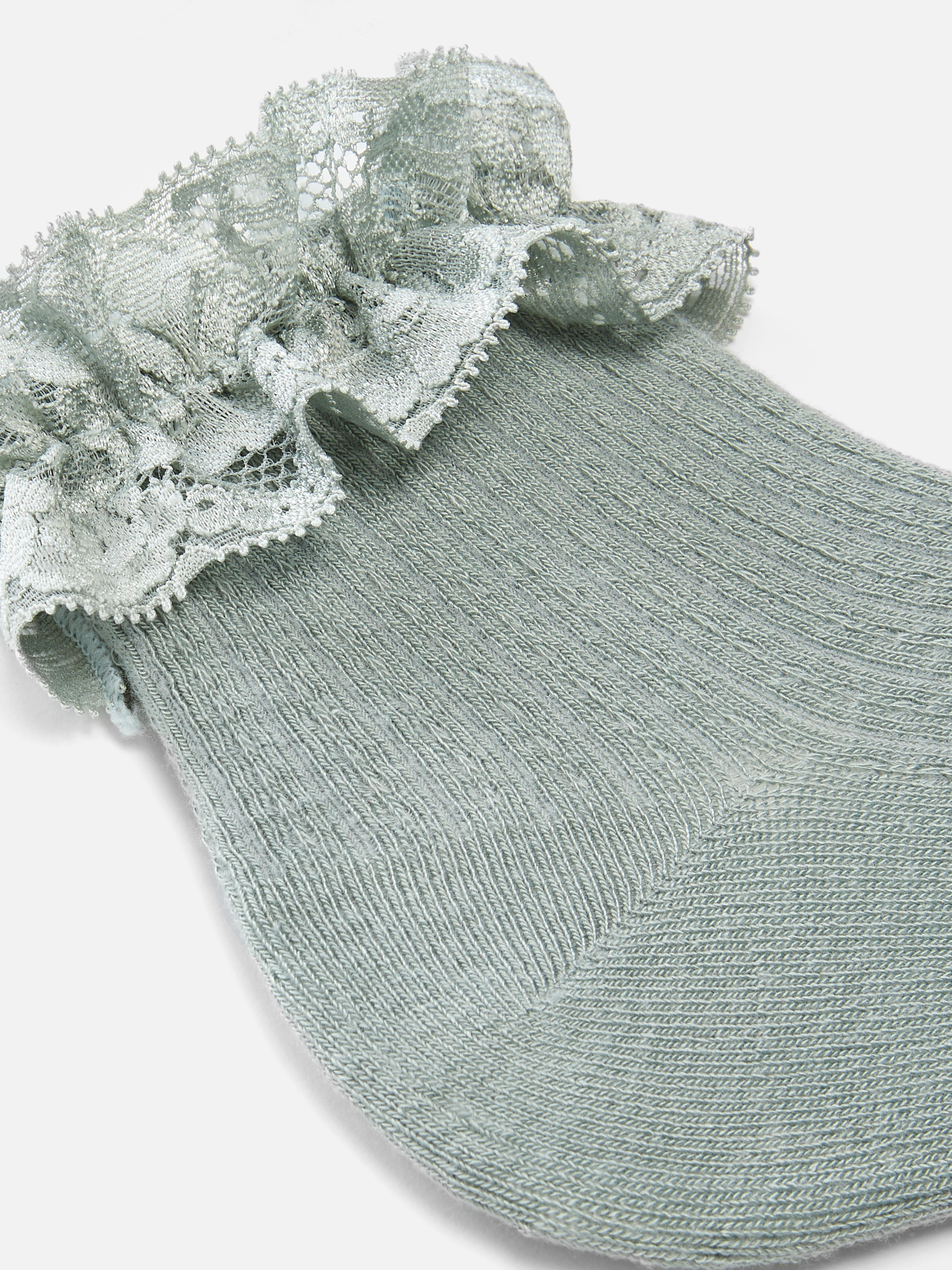 lace trim trainer socks