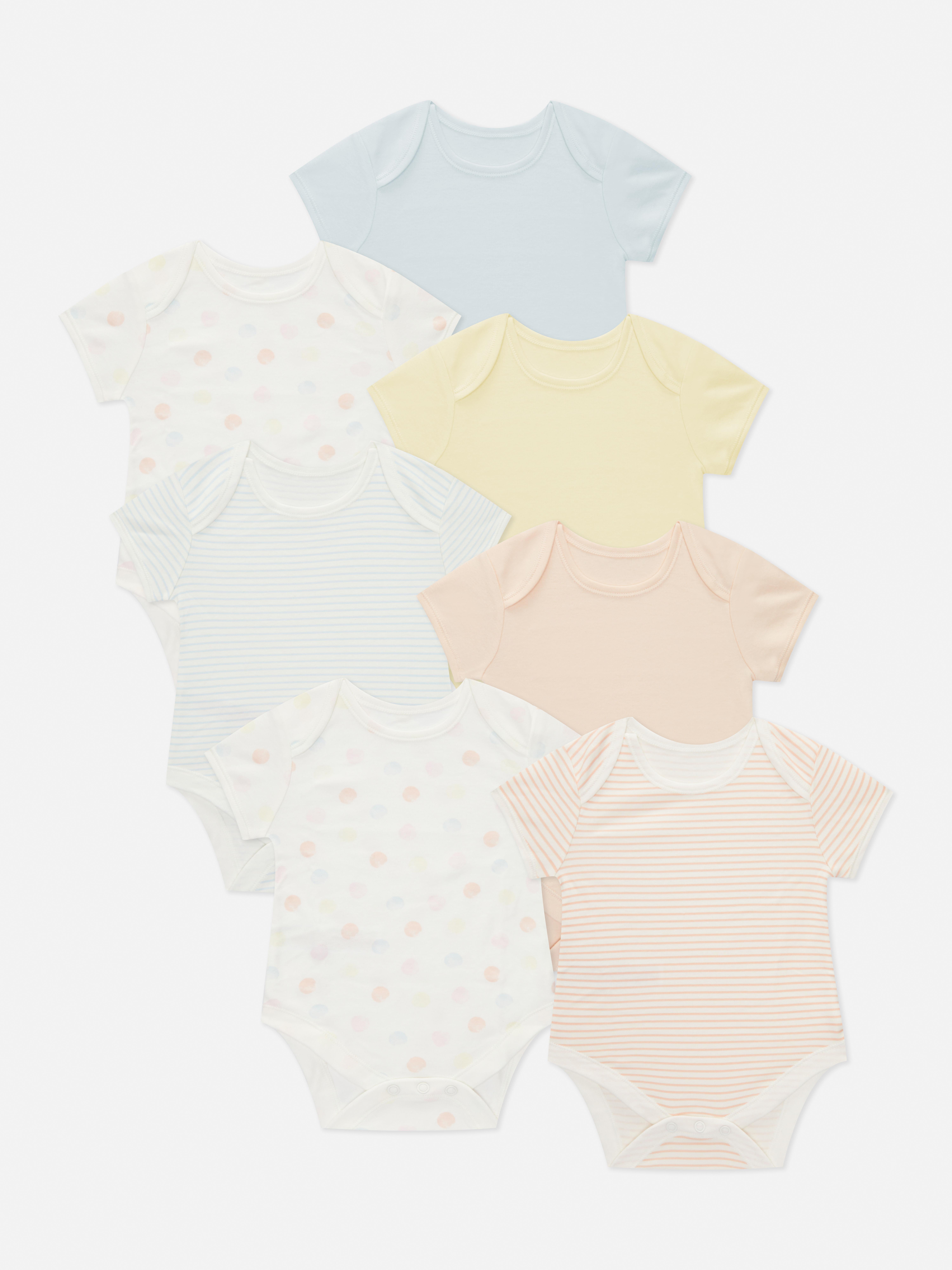 7pk Mixed Print Bodysuits