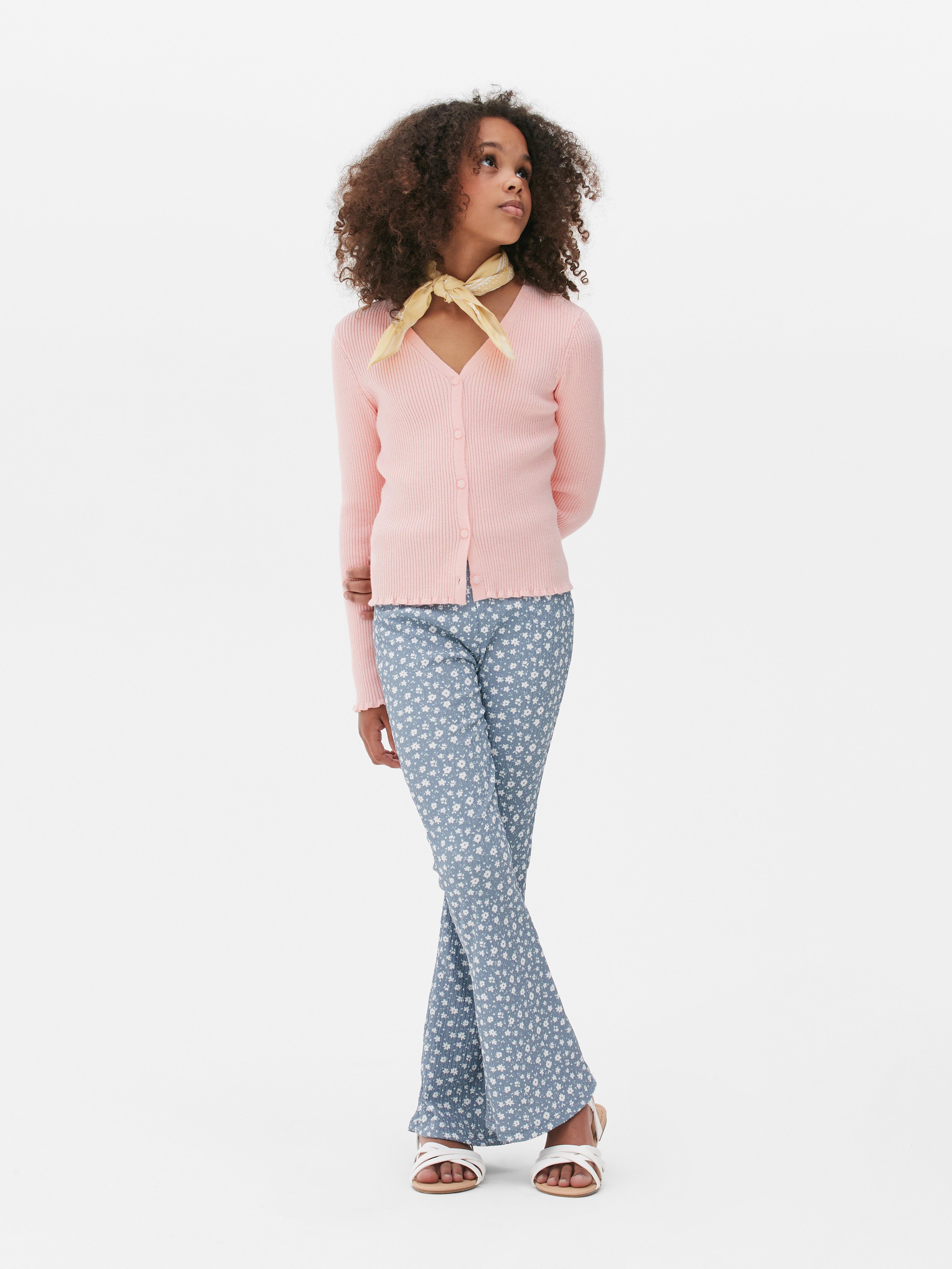 Ditsy Floral Print Flared Trousers