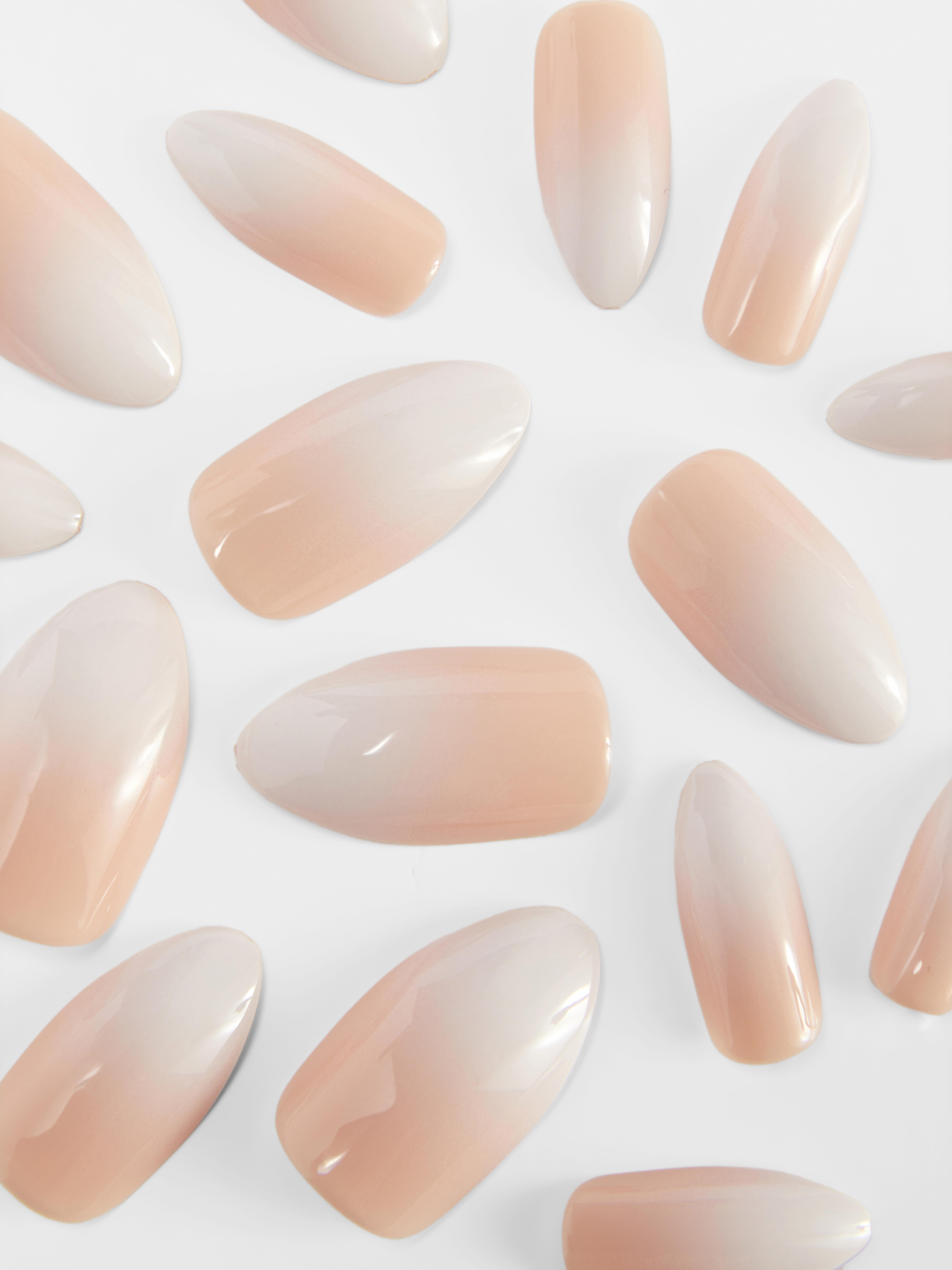 PS... Pointed French Glossy False Nails