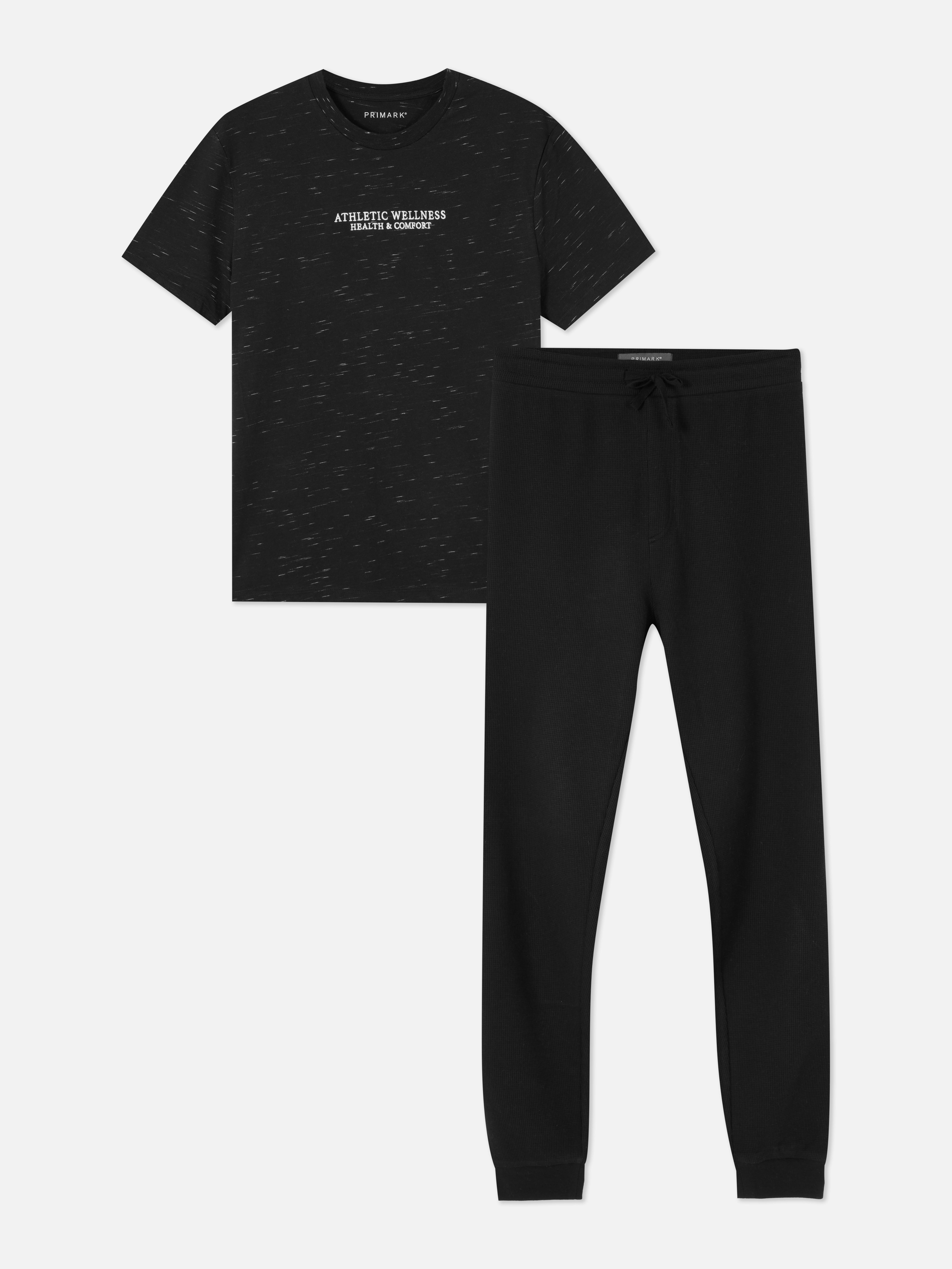Marl Cotton Sporty Pyjama Set