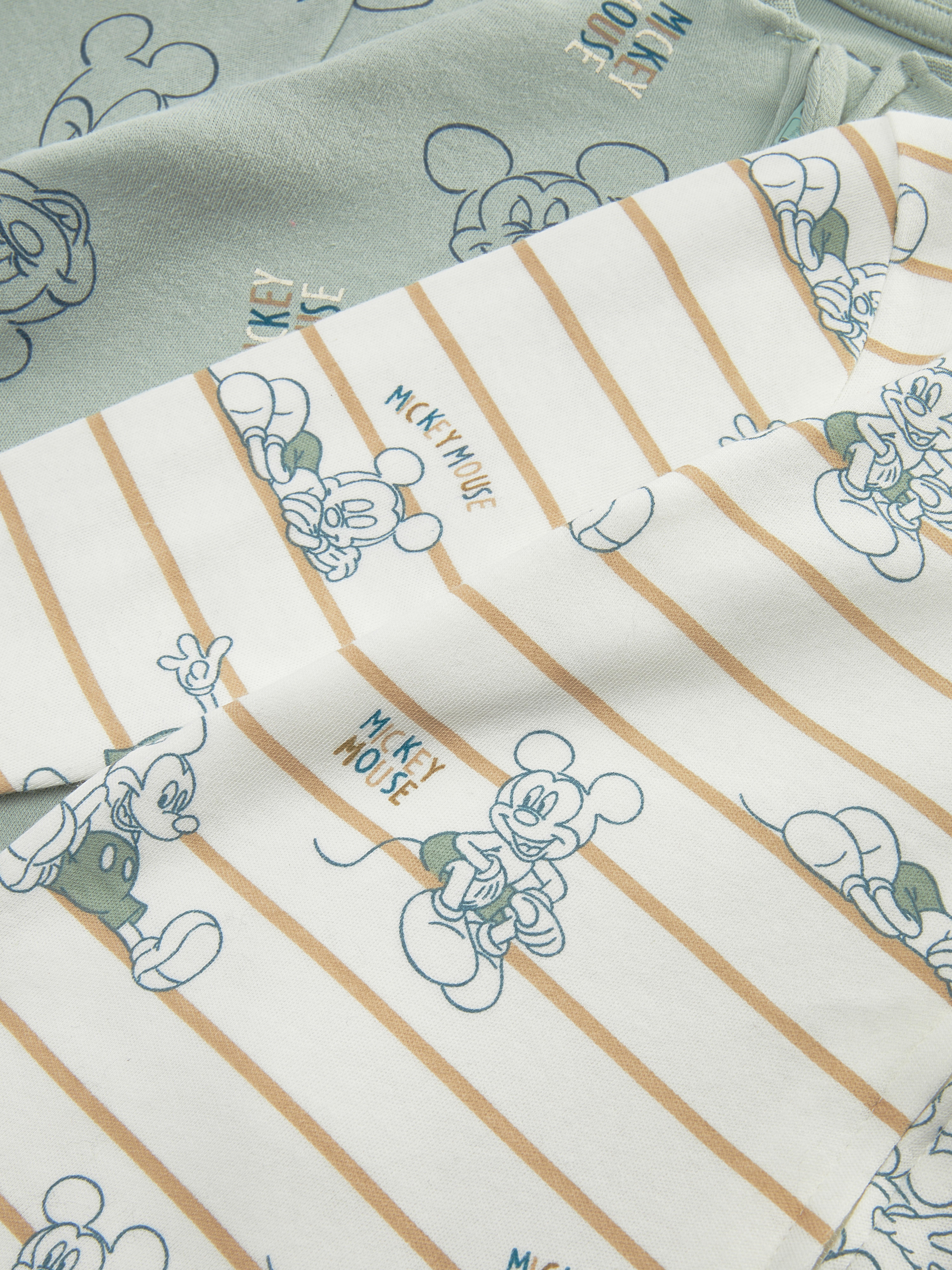 2pk Disney’s Mickey Mouse Zip-up Sleepsuits