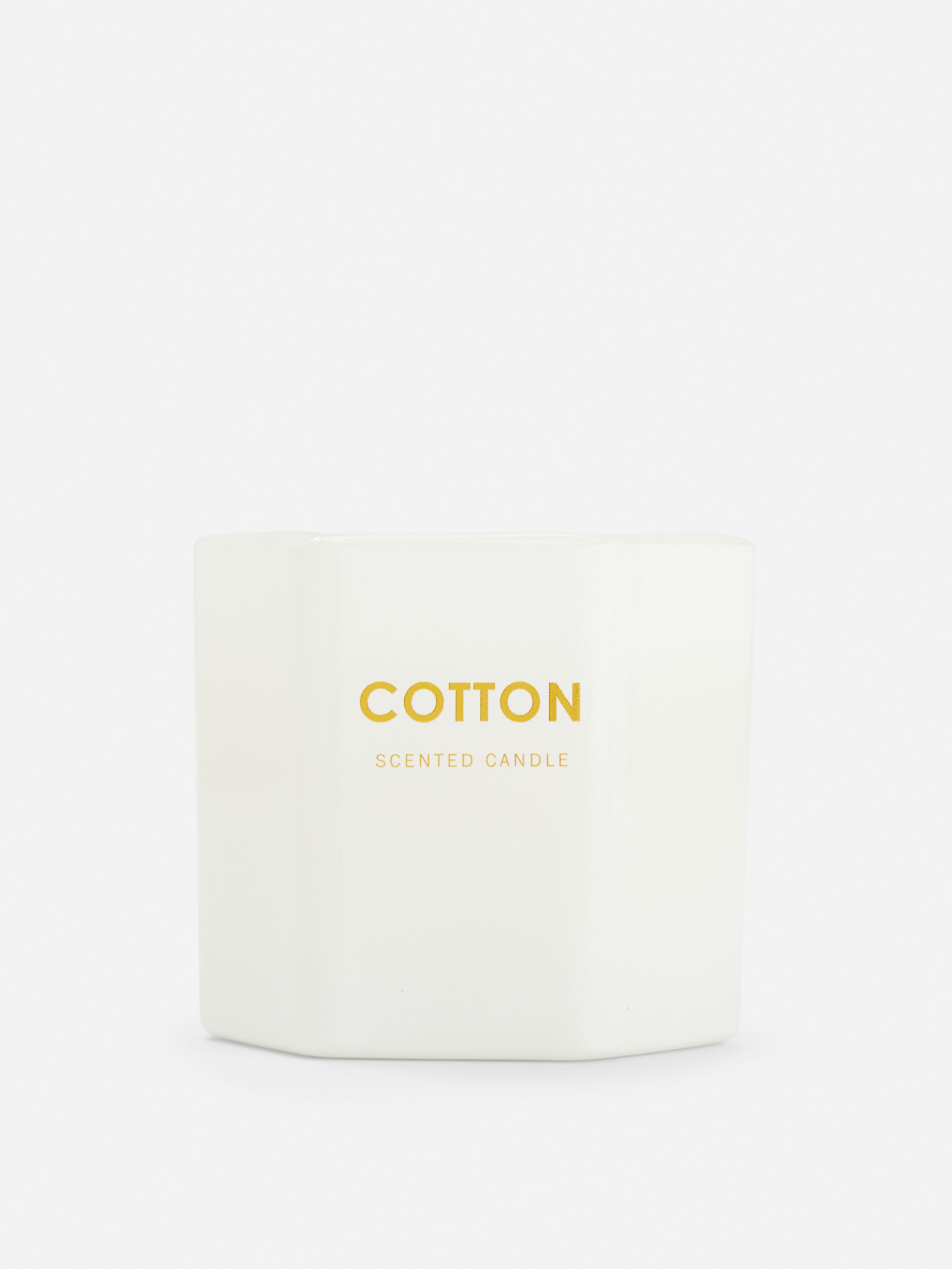 Linen Scented Hexagonal Candle White