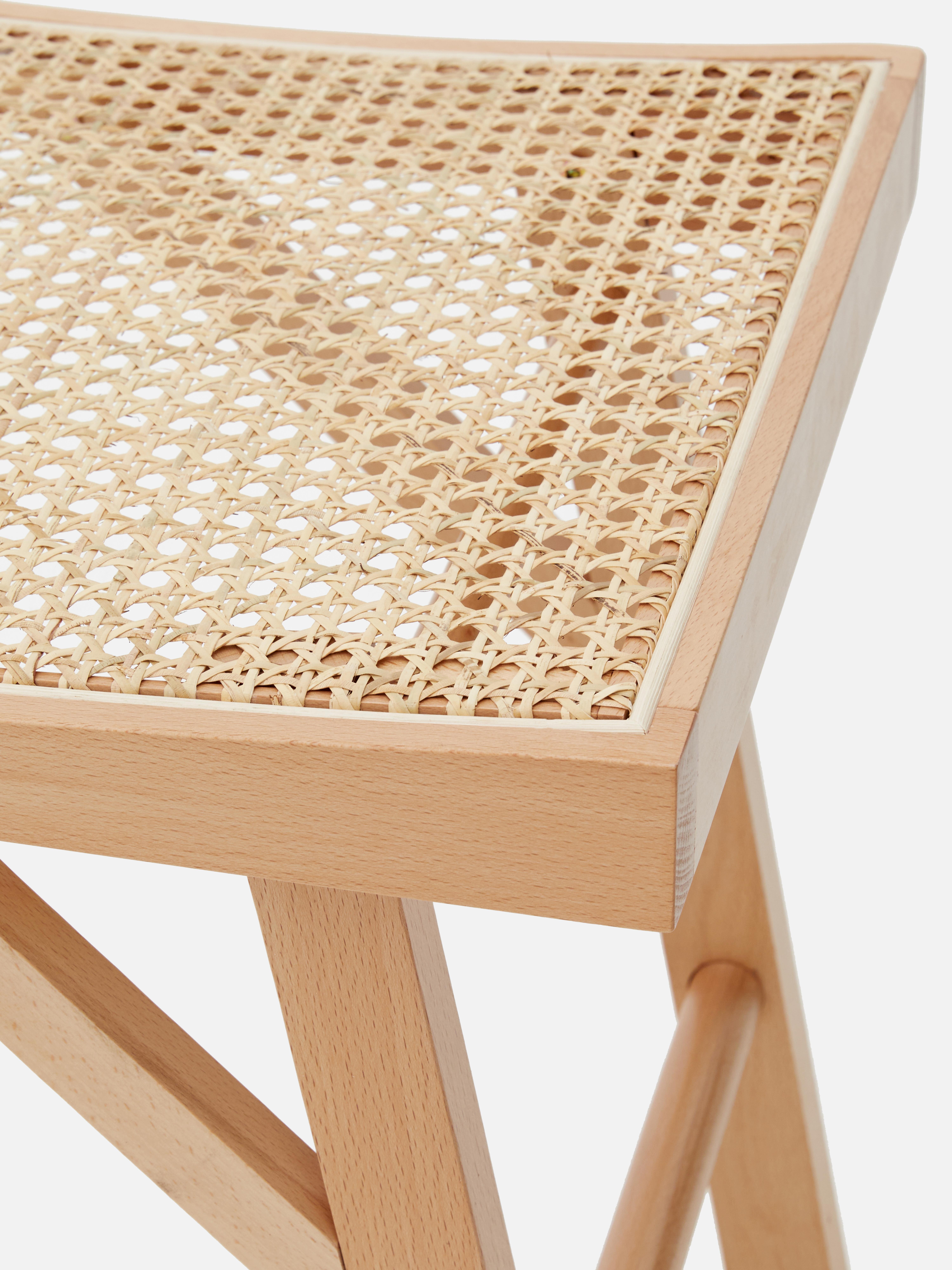 Wooden Rattan Bench