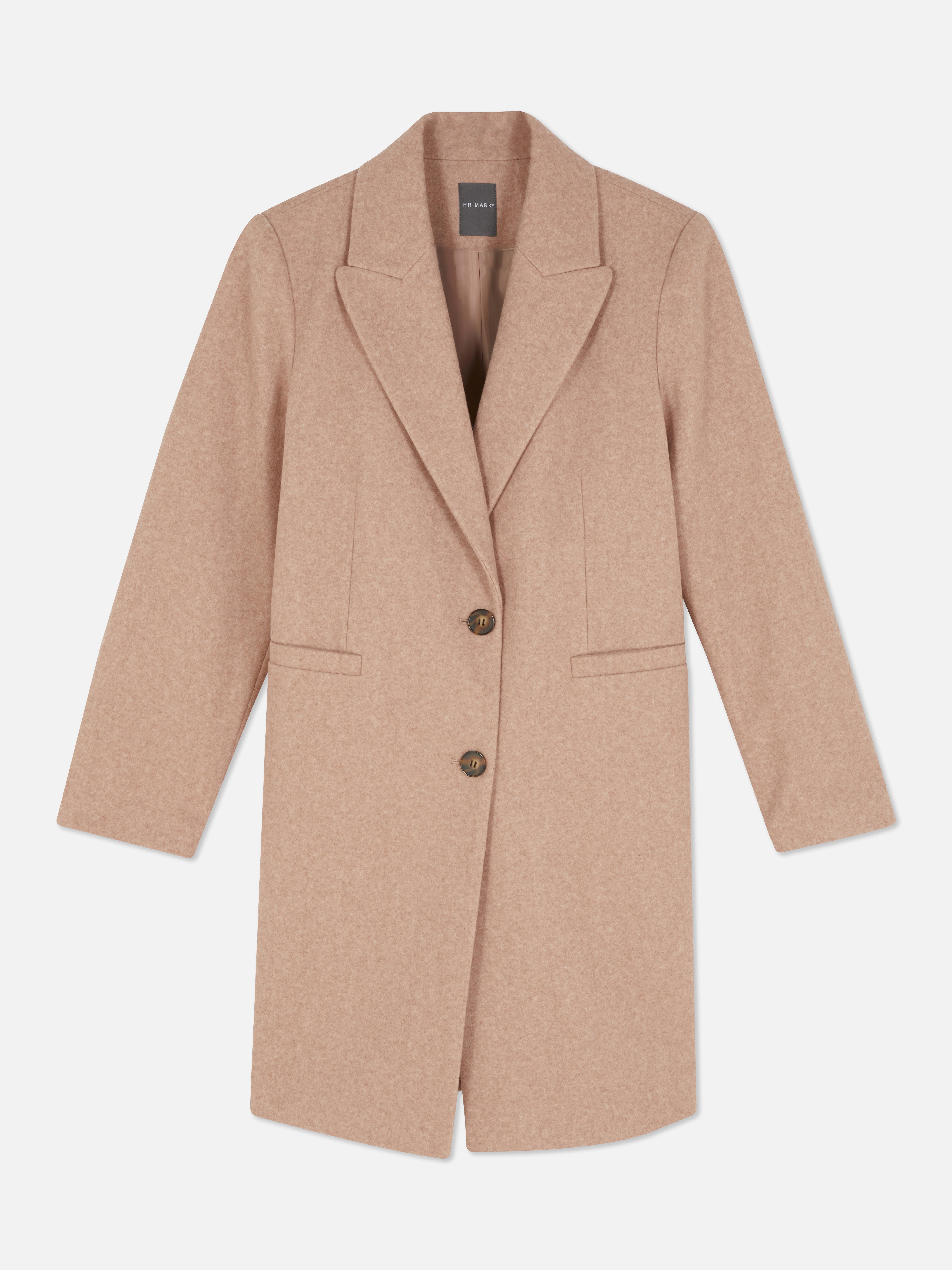 Primark Long coat discount 72% WOMEN FASHION Coats Combined Black 38                  EU 