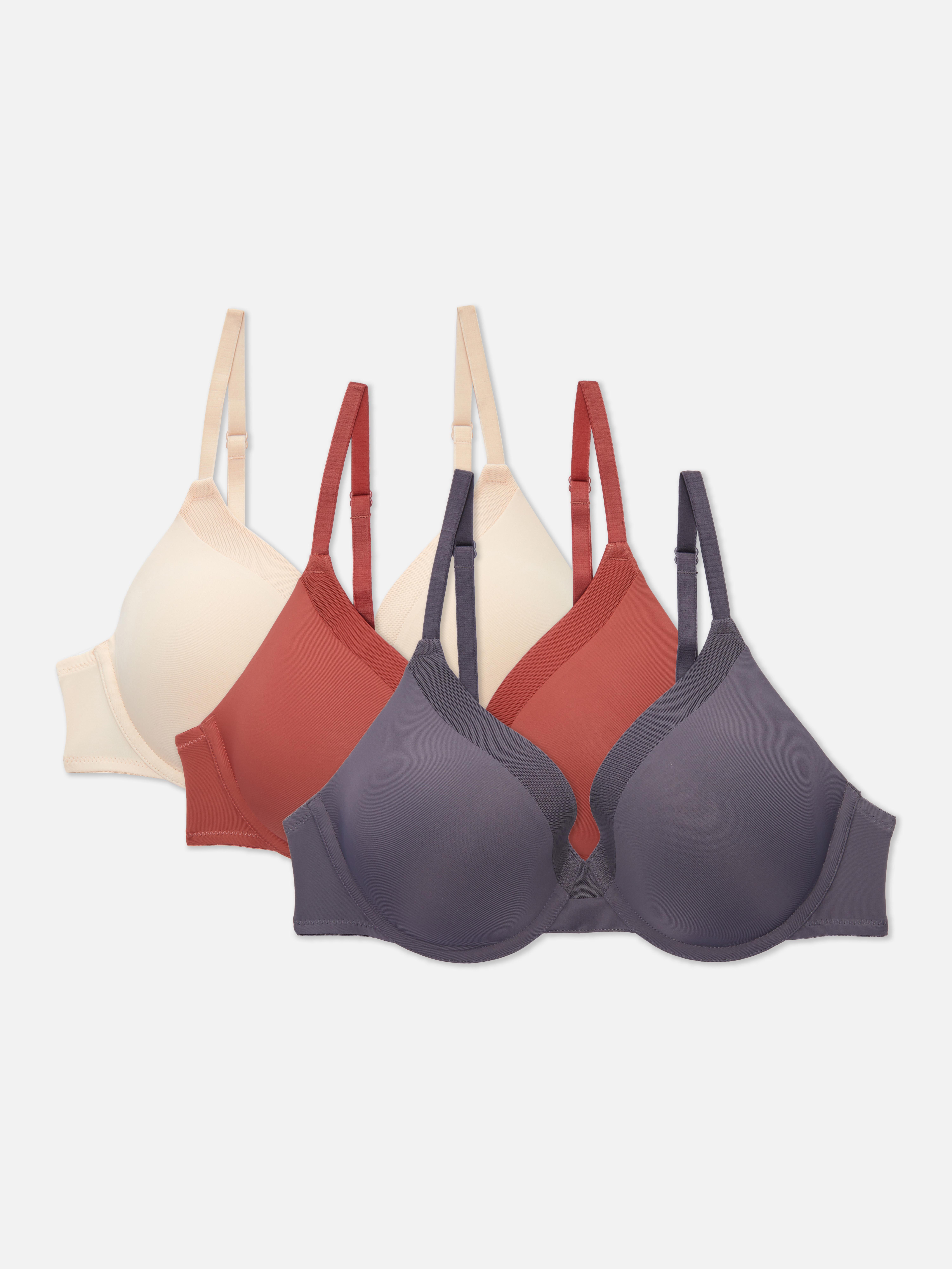 3pk Lace Tshirt Bra Primark