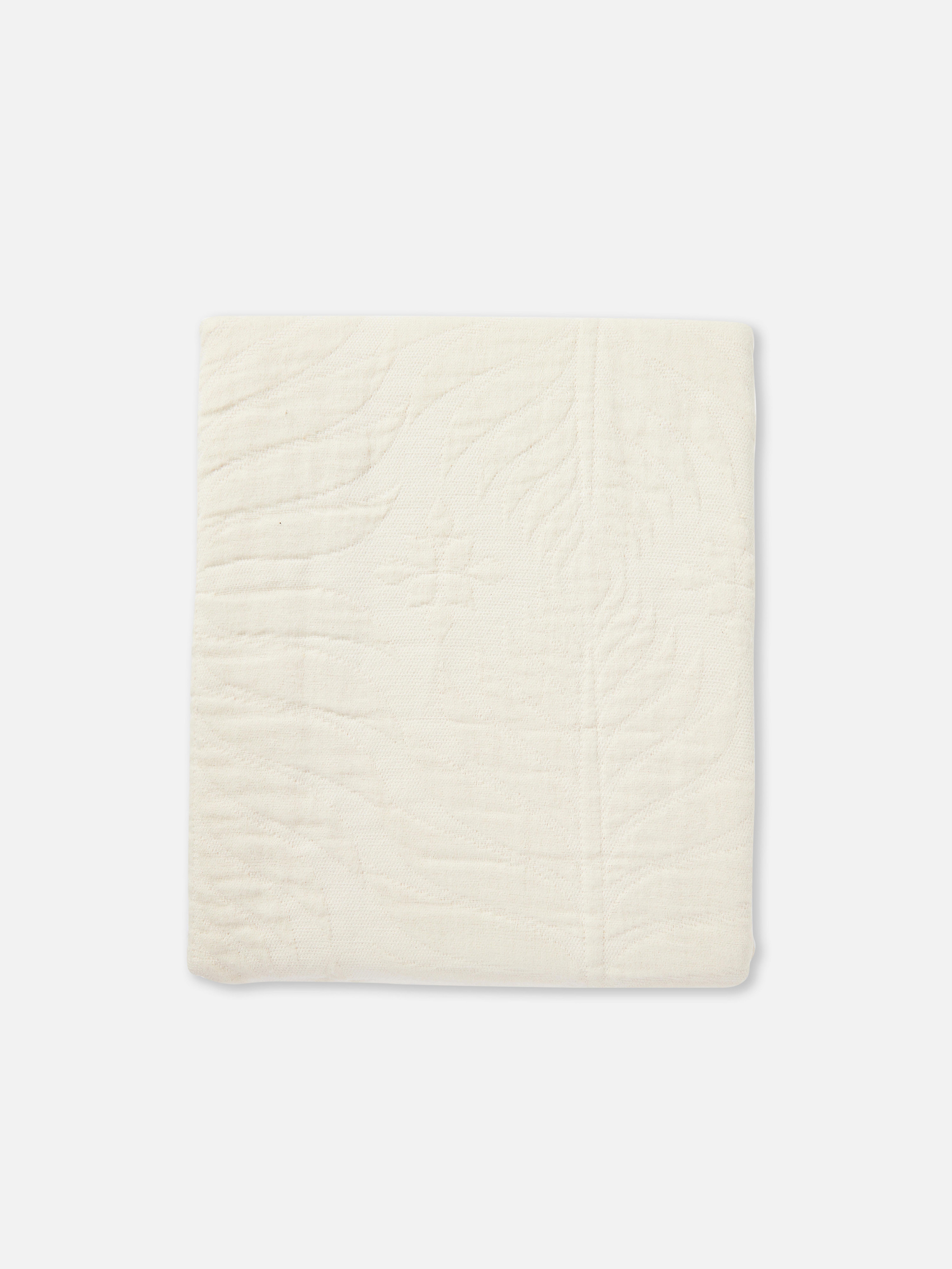 Ivory Matelasse Cotton Double Duvet Cover Set
