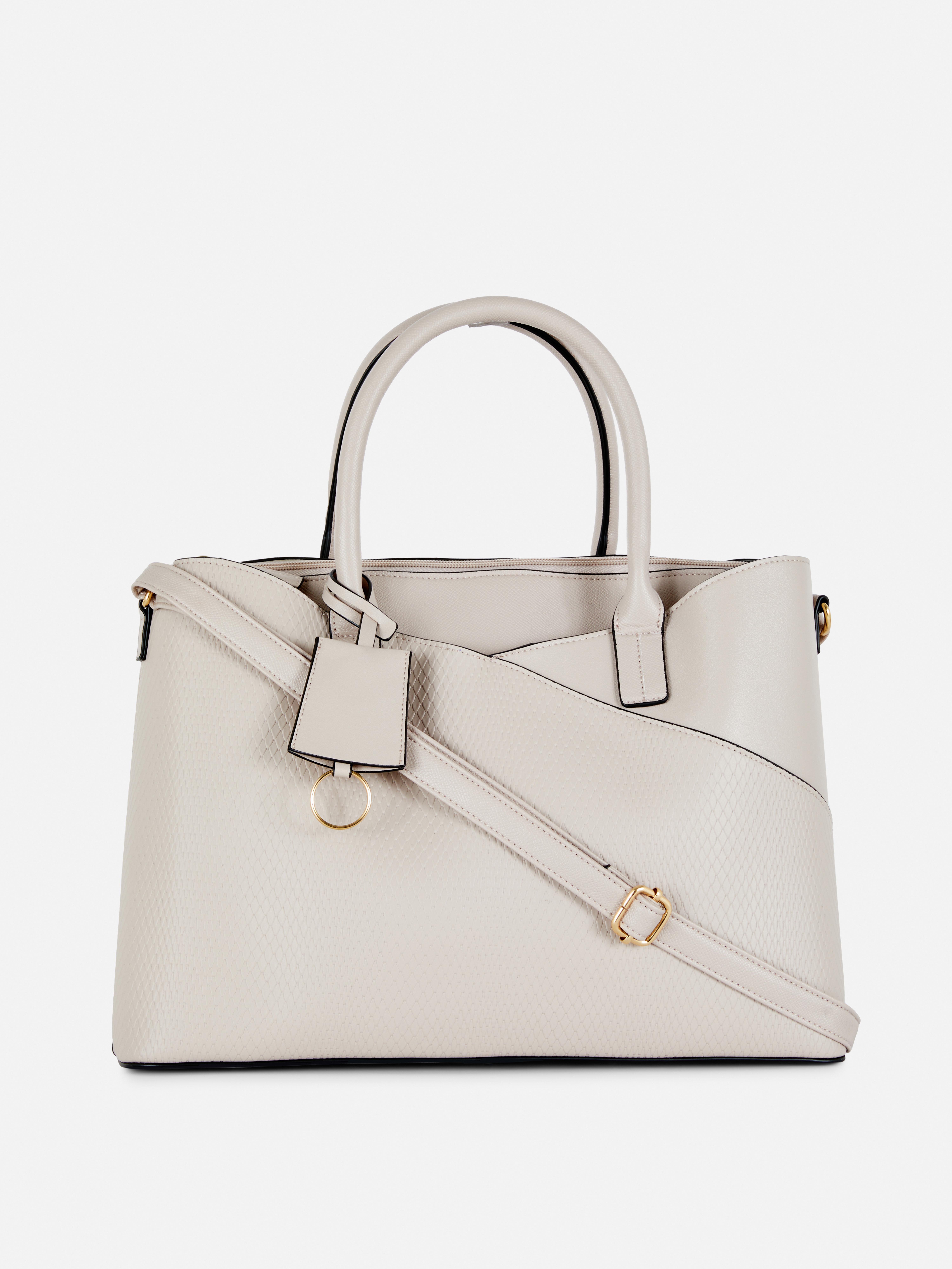 Borsa tote in pelle sintetica strutturata