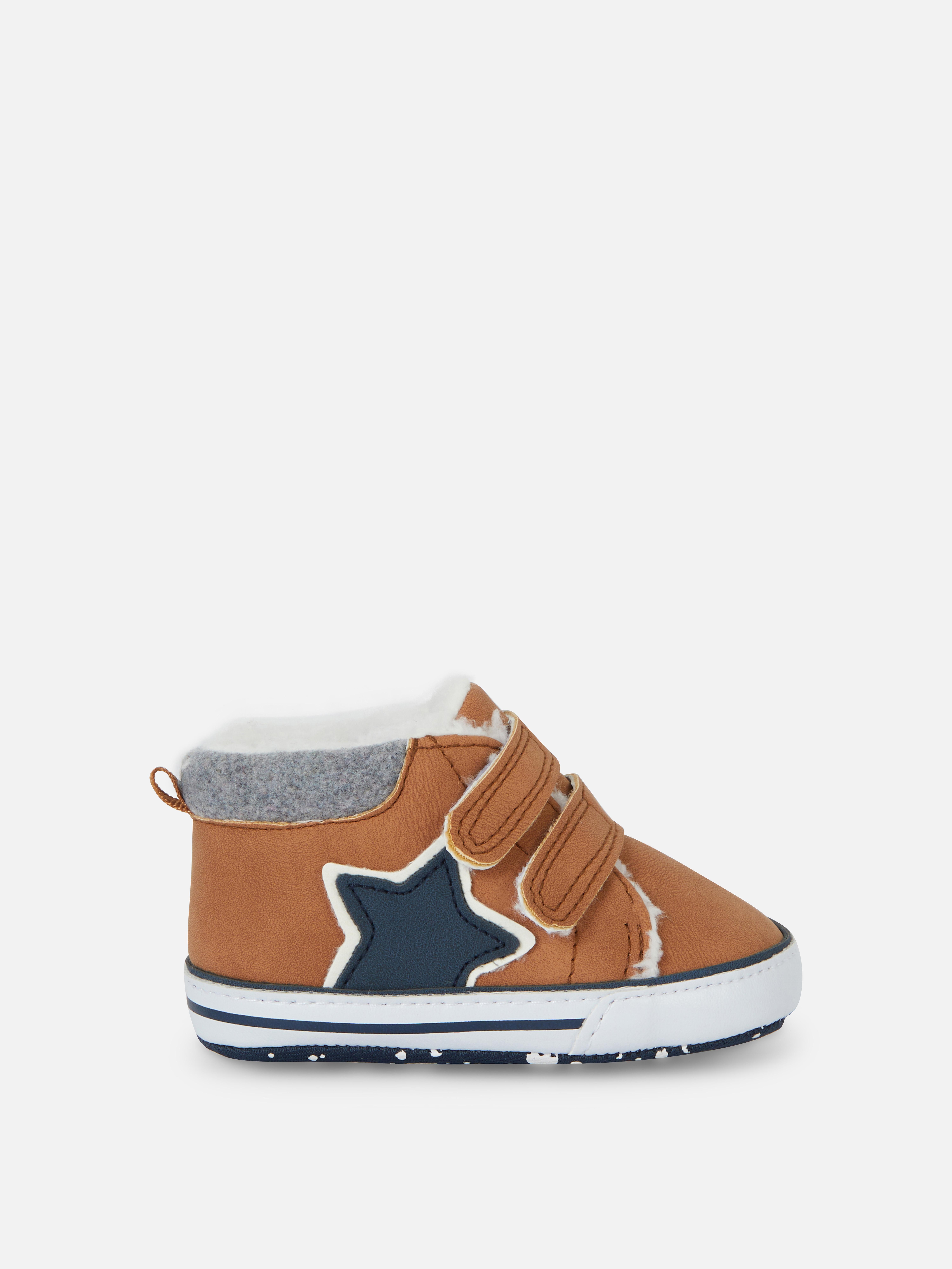 Faux Suede Star High-Top Shoes
