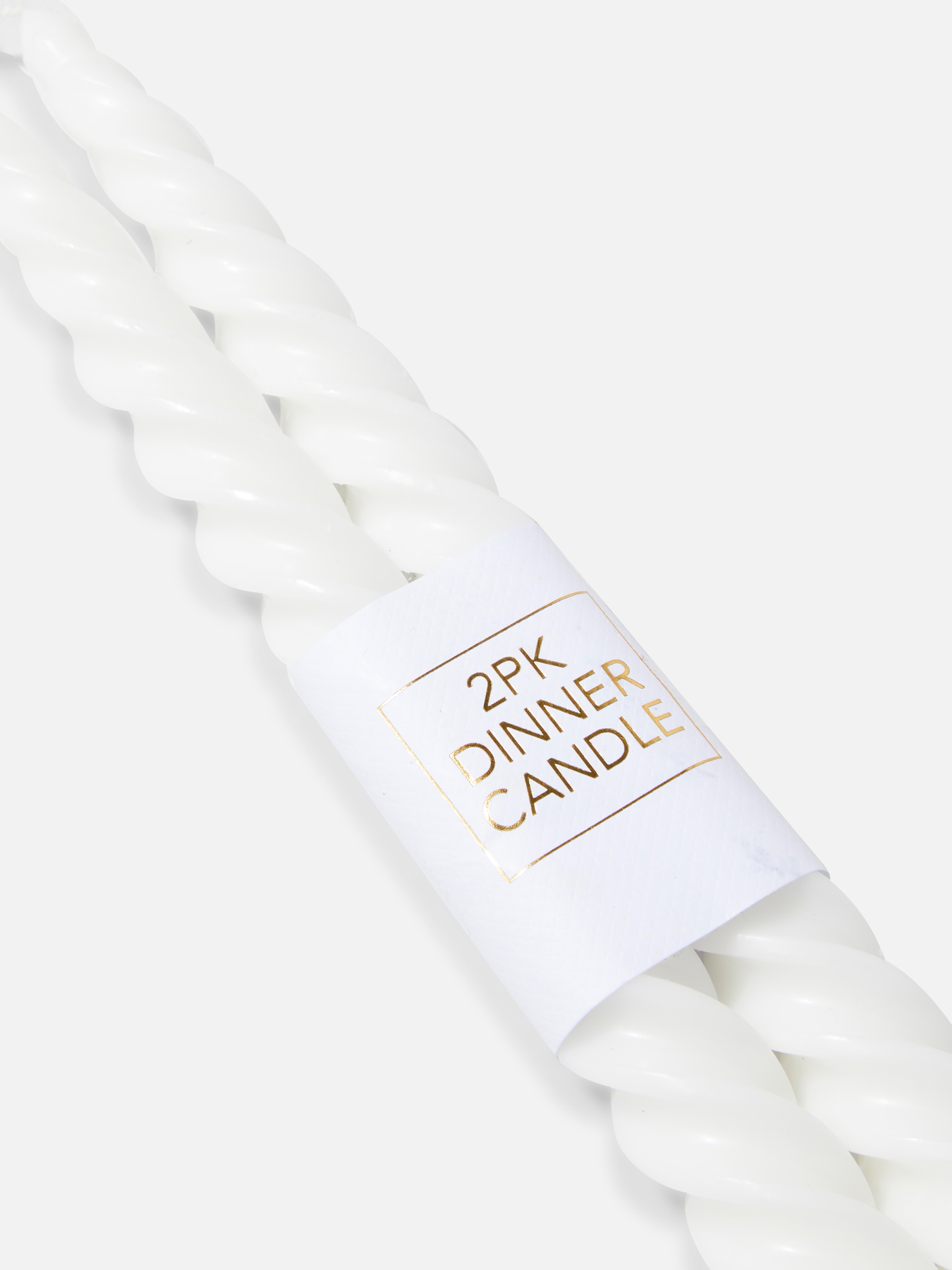 2pk Twisted Dinner Candles