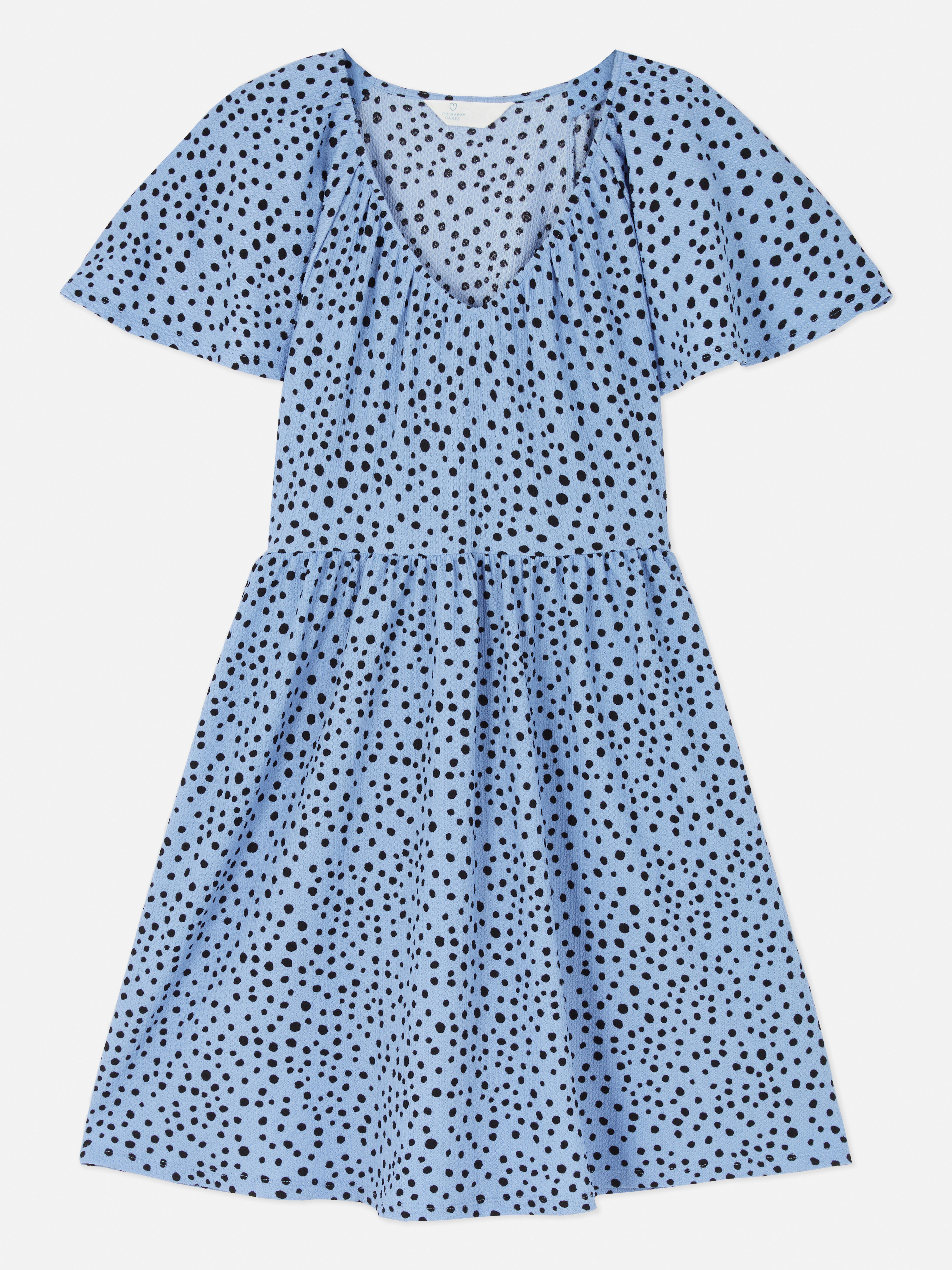 Polka Dot Crinkle Mini Dress