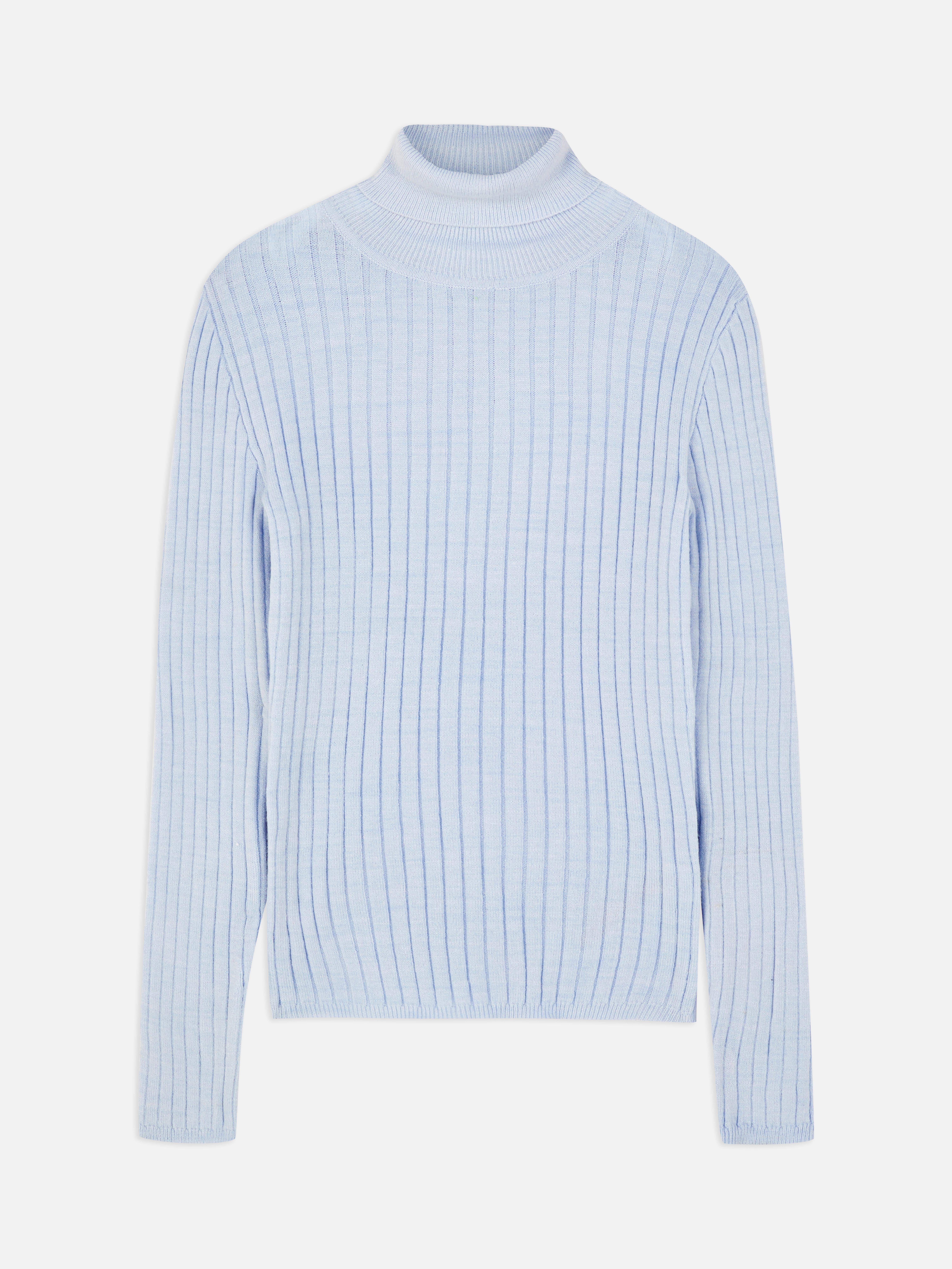 Roll Neck Ribbed Top