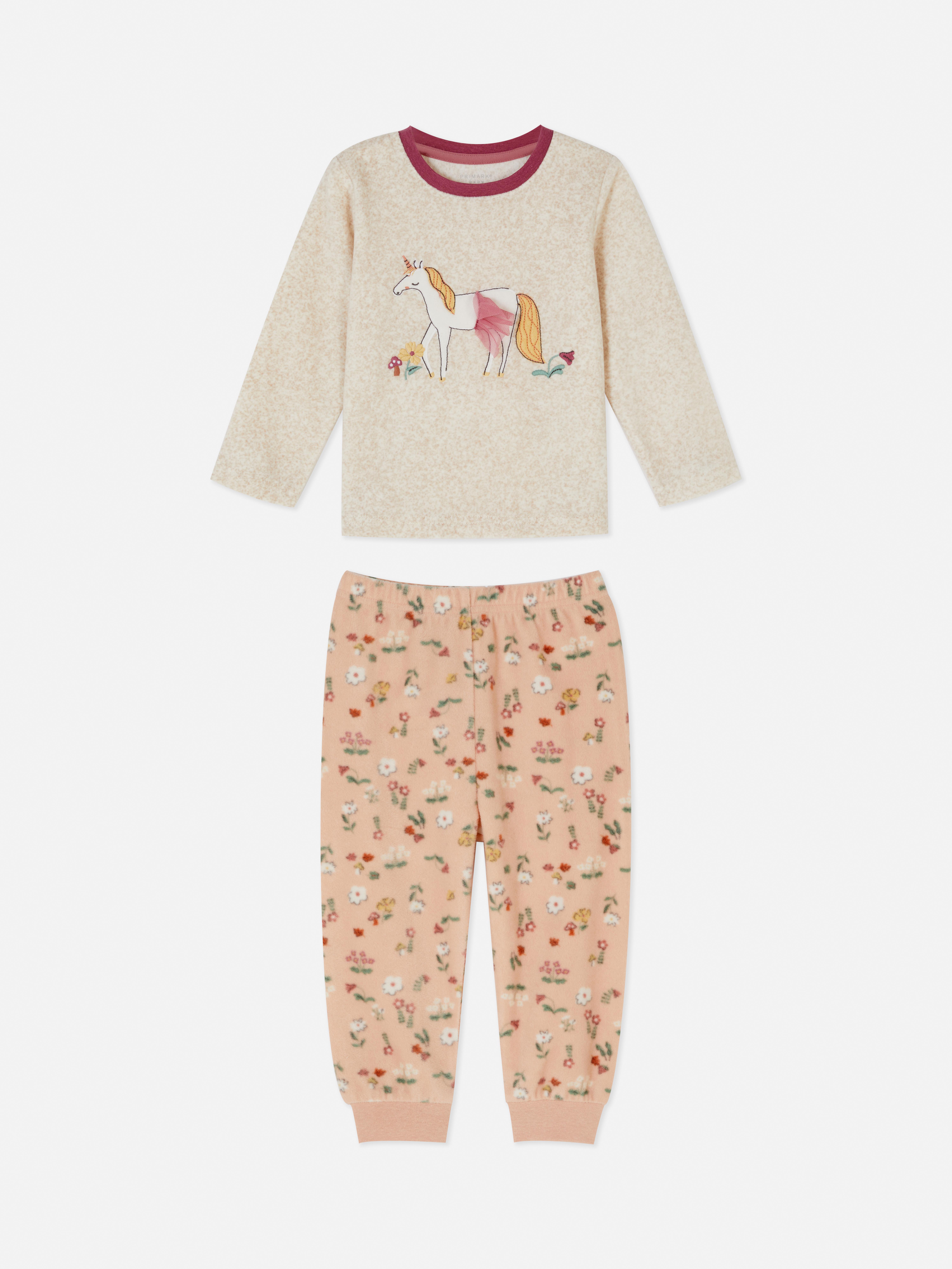 Floral Unicorn Fleece Pyjamas