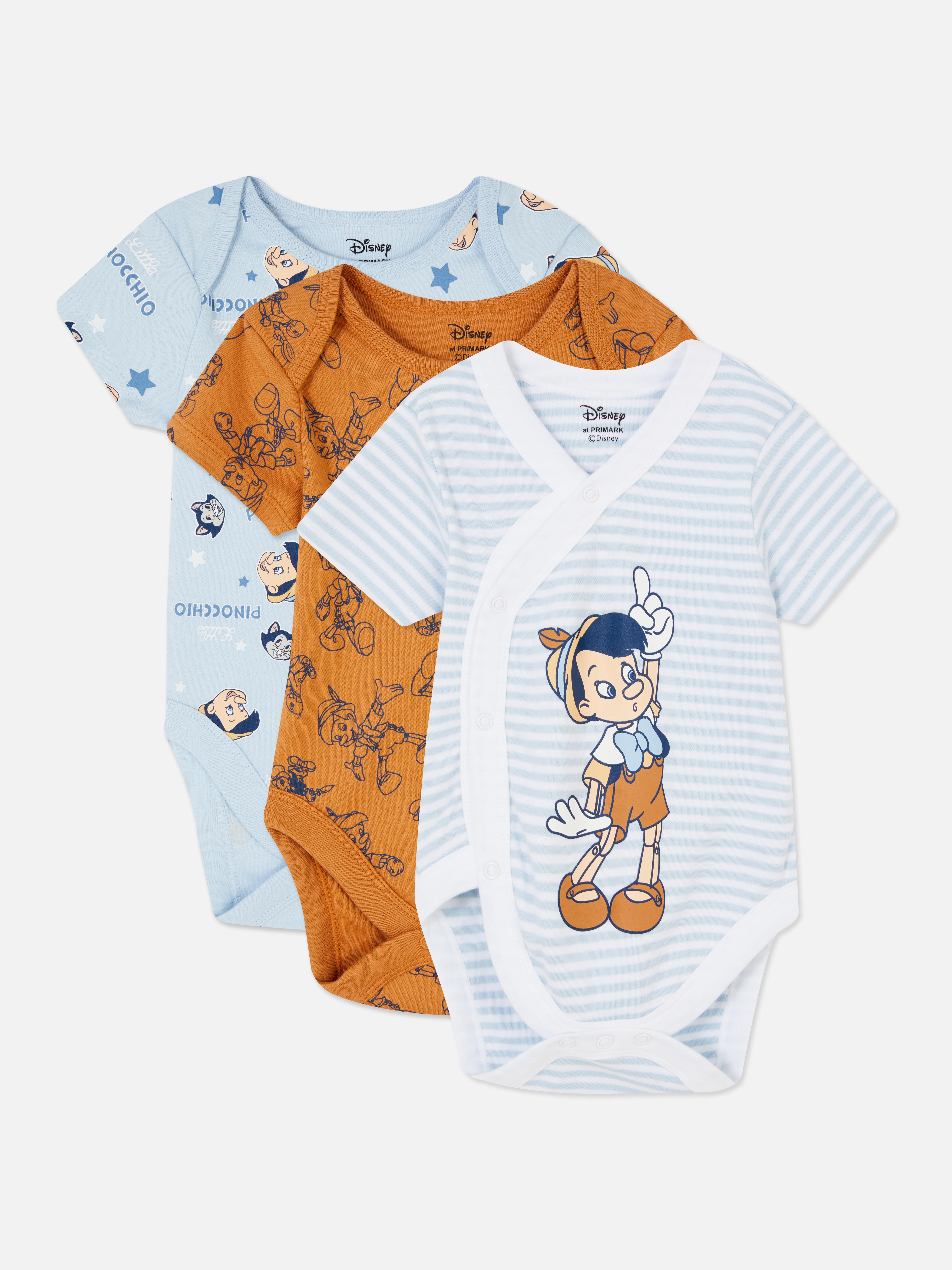 Disney's Pinocchio Babygrow 3 Pack Set