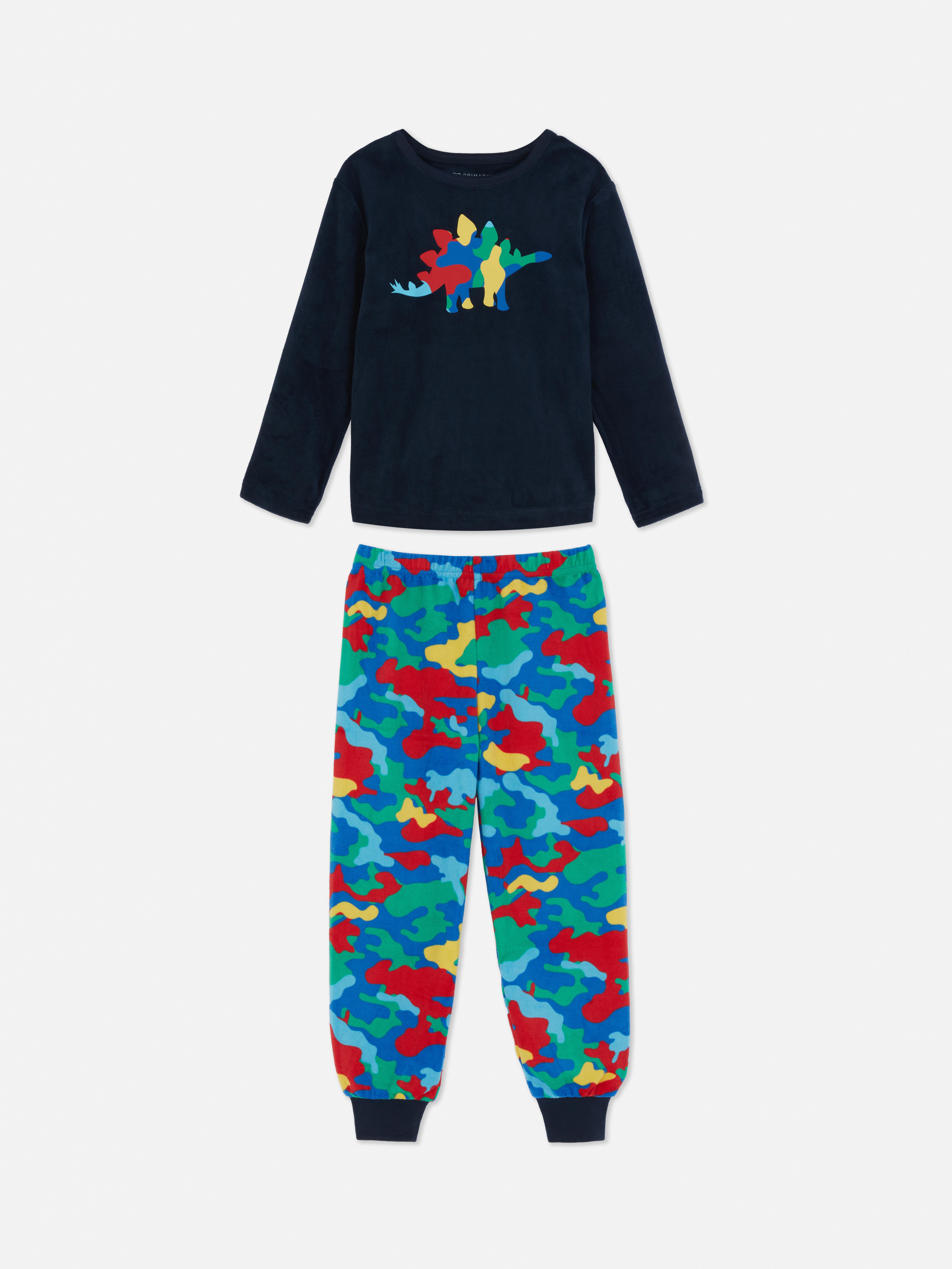 Camouflage Print Dinosaur Pyjama Set