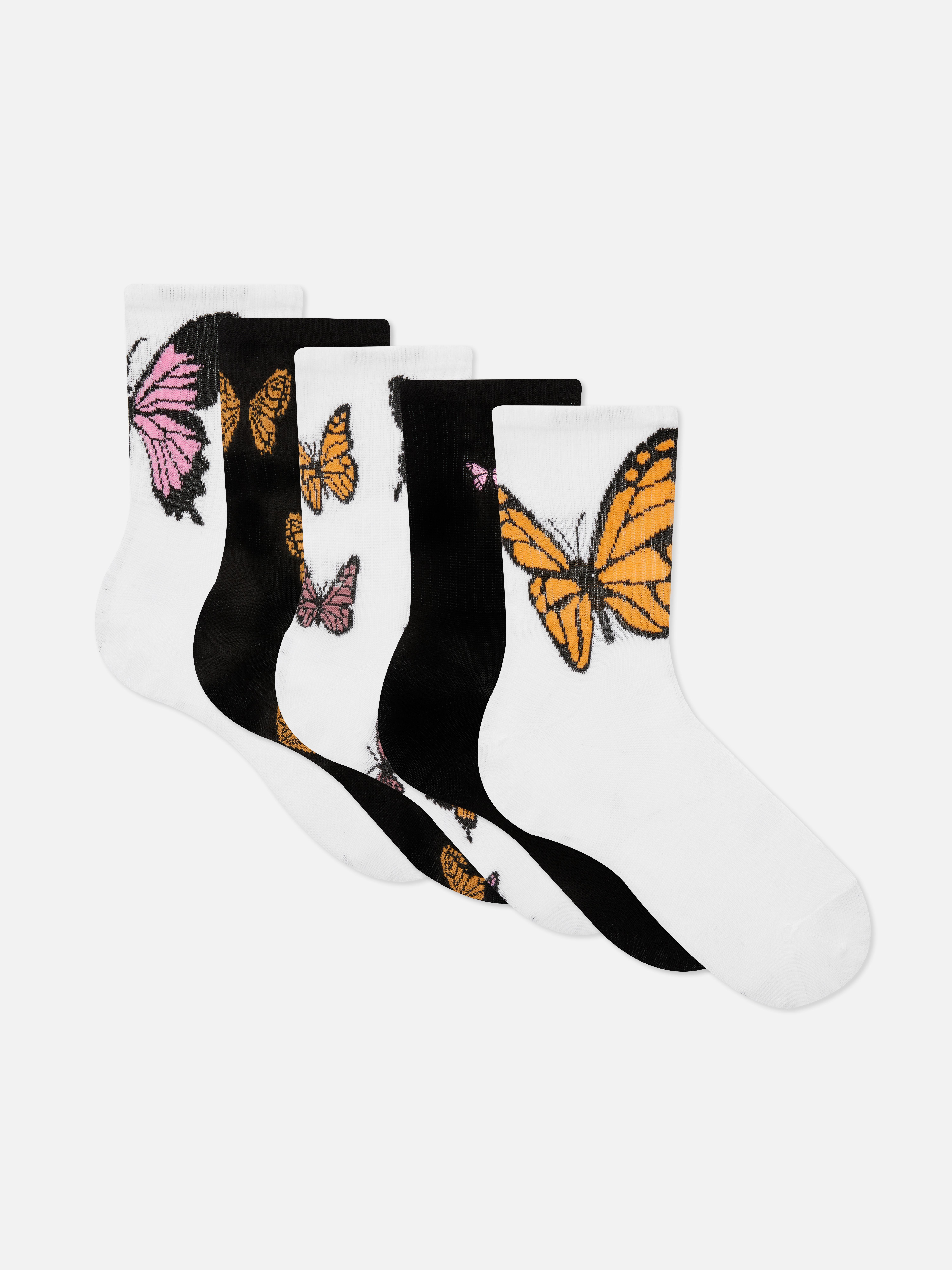 5pk Butterfly Socks