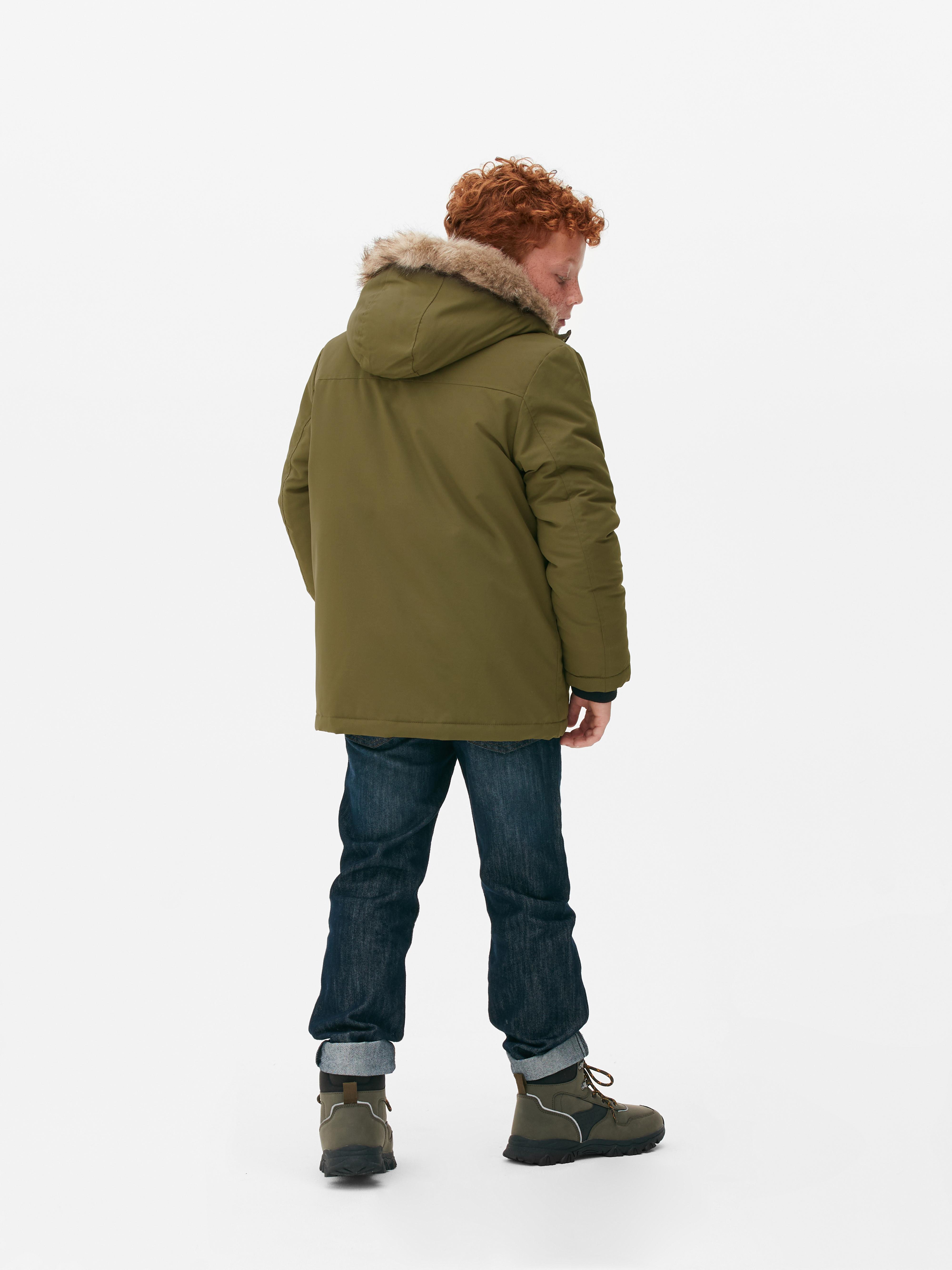 Faux Fur Hooded Parka
