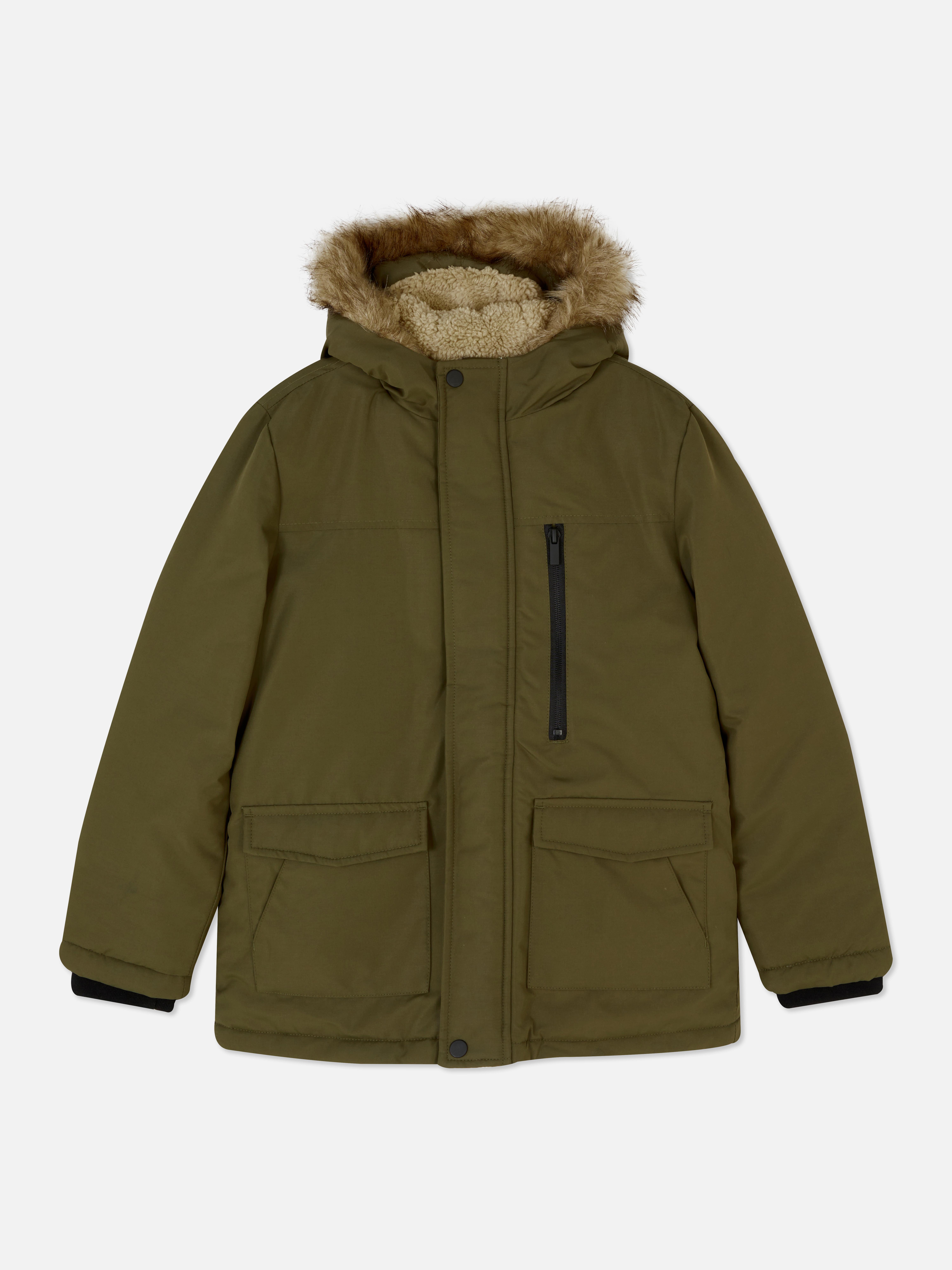 Faux Fur Hooded Parka