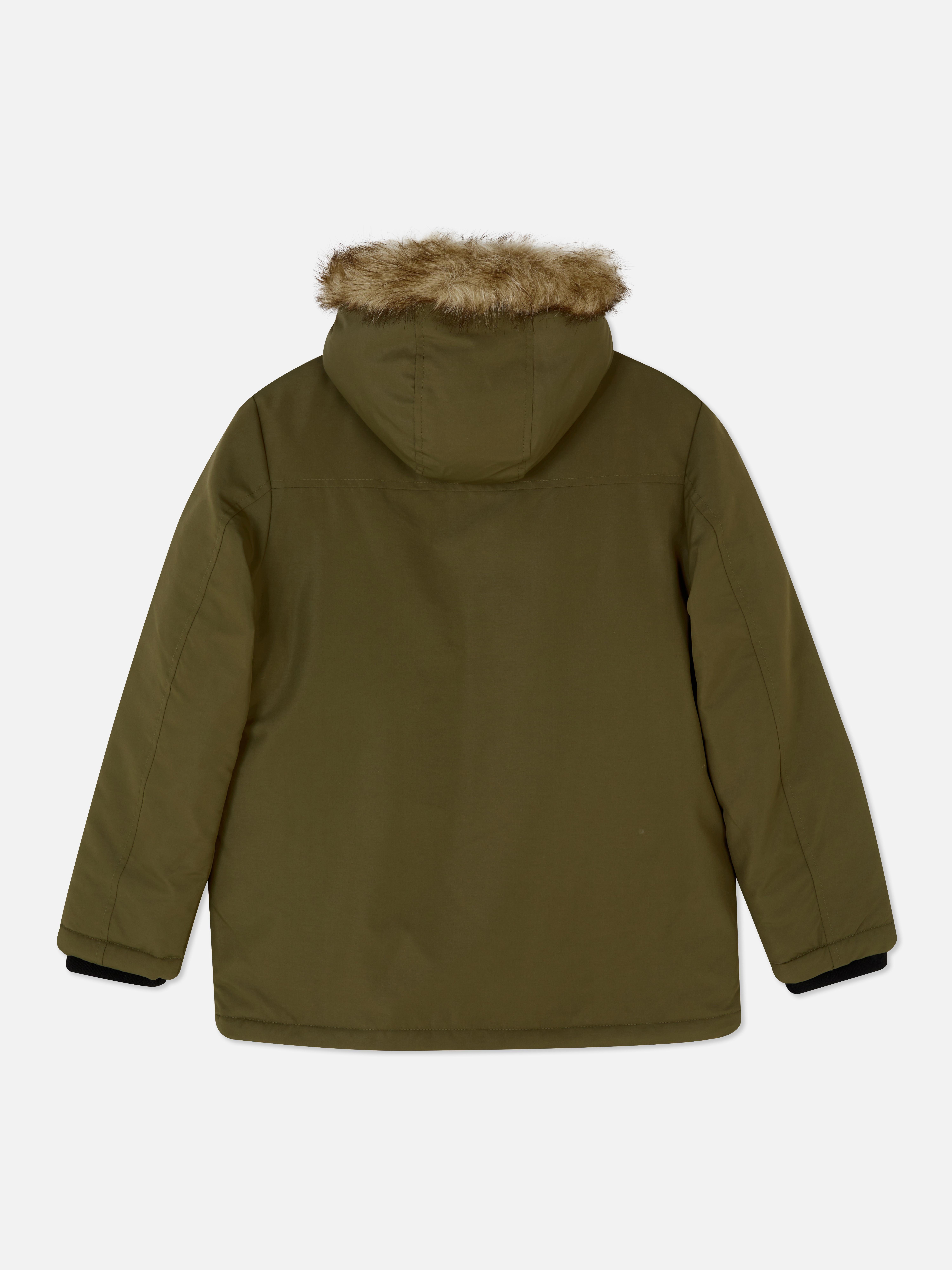 Faux Fur Hooded Parka