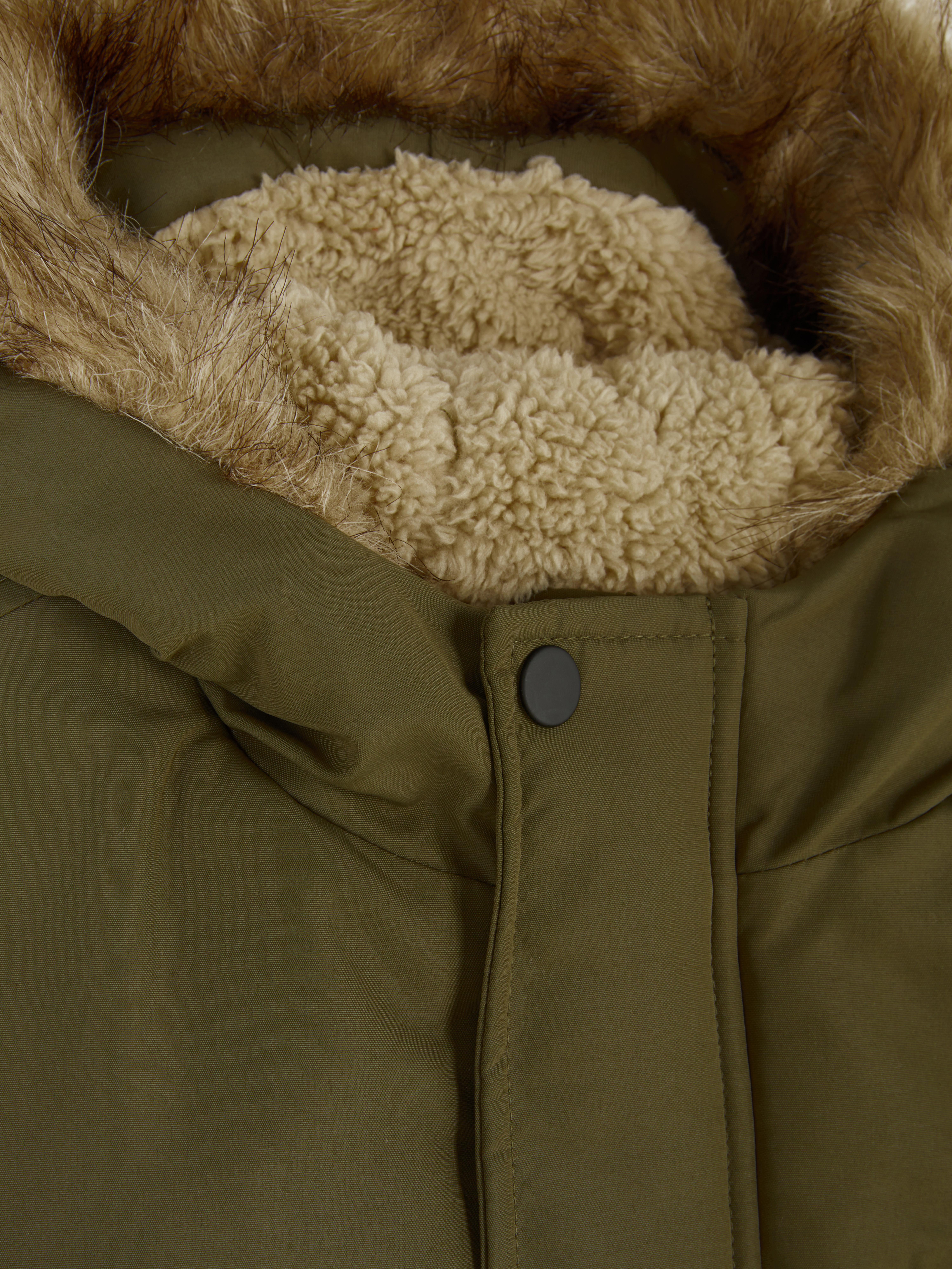 Faux Fur Hooded Parka