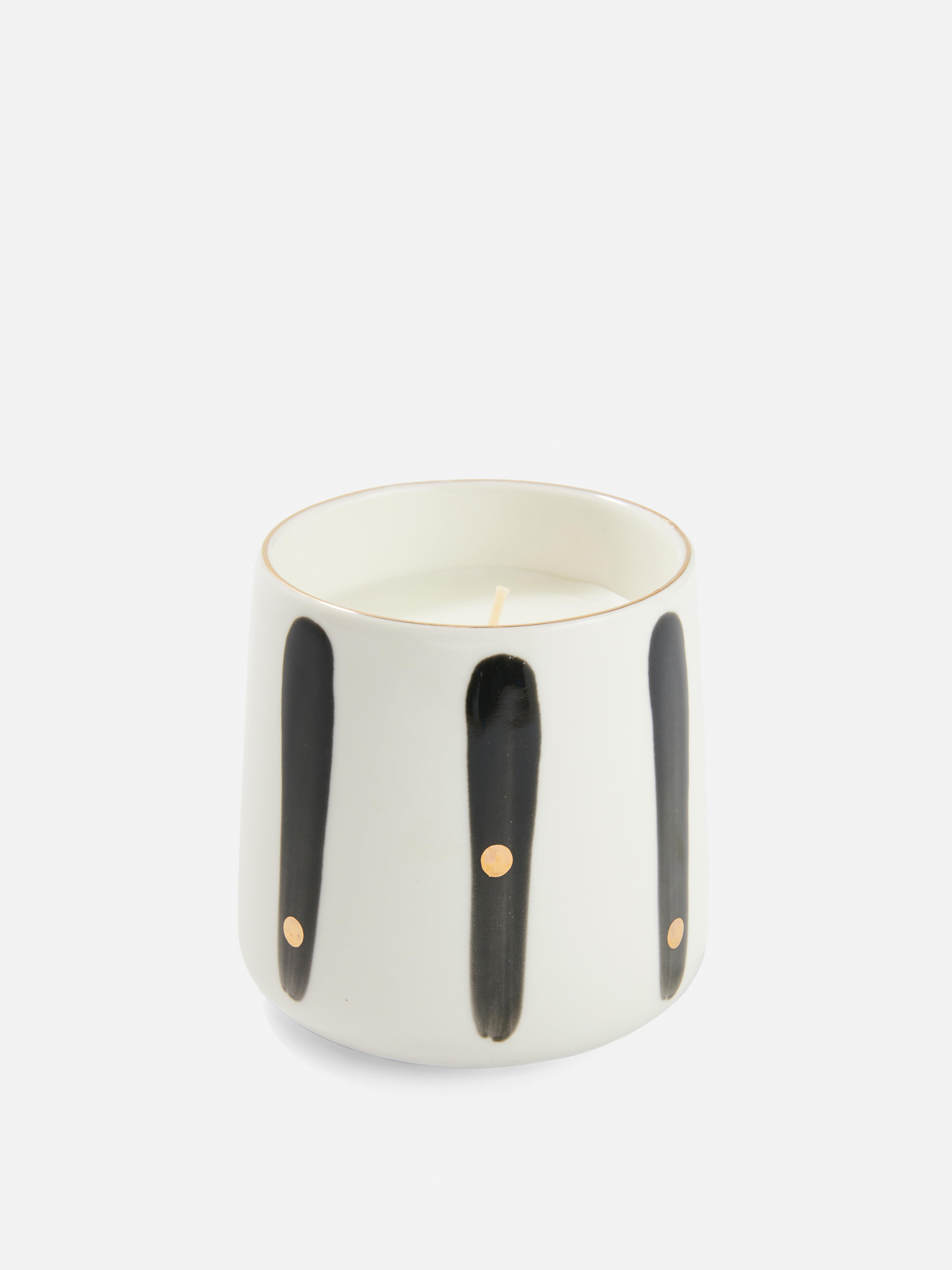 Line Pattern Ceramic Scented Candle