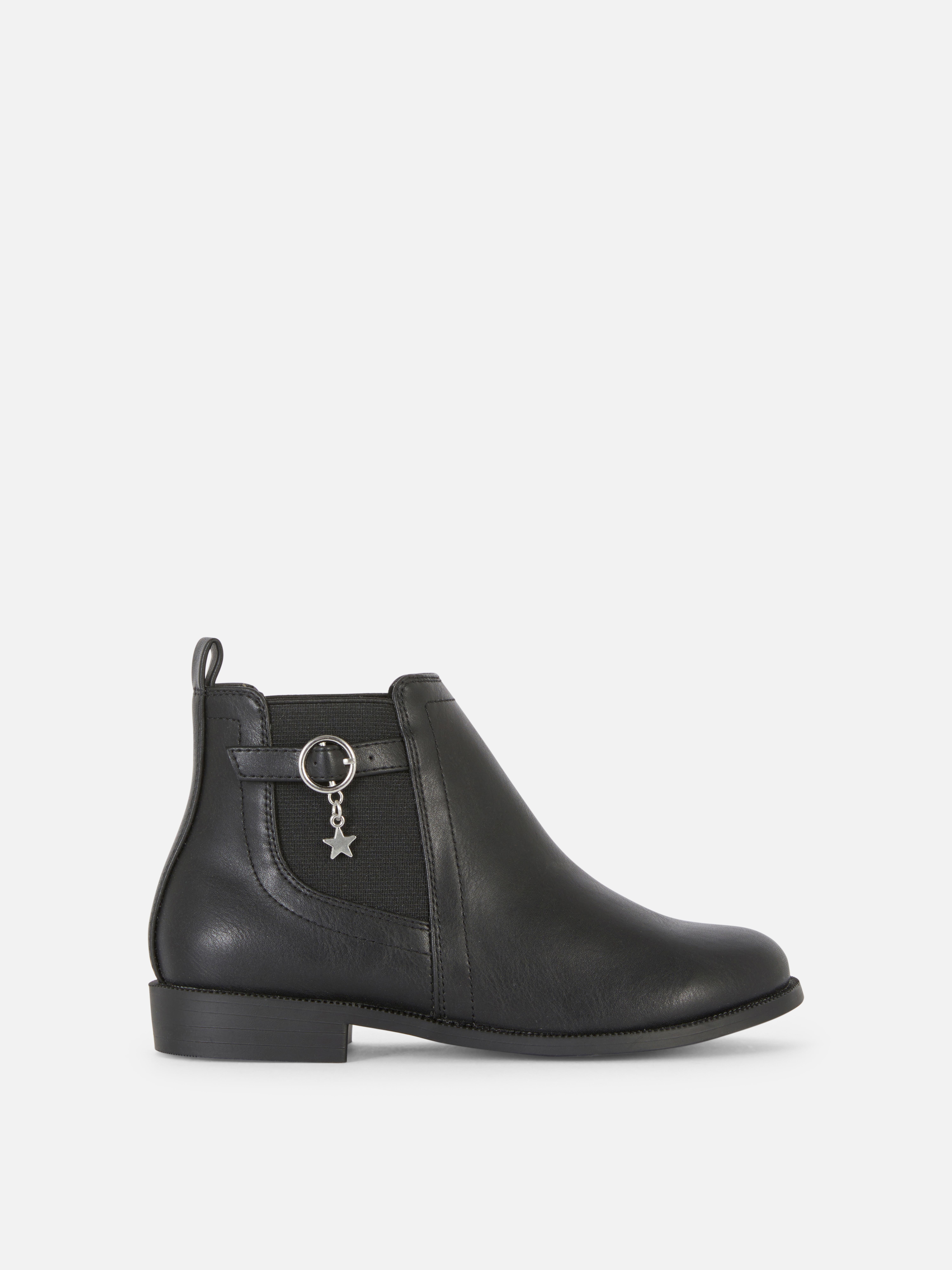 Faux Leather Chelsea Boots