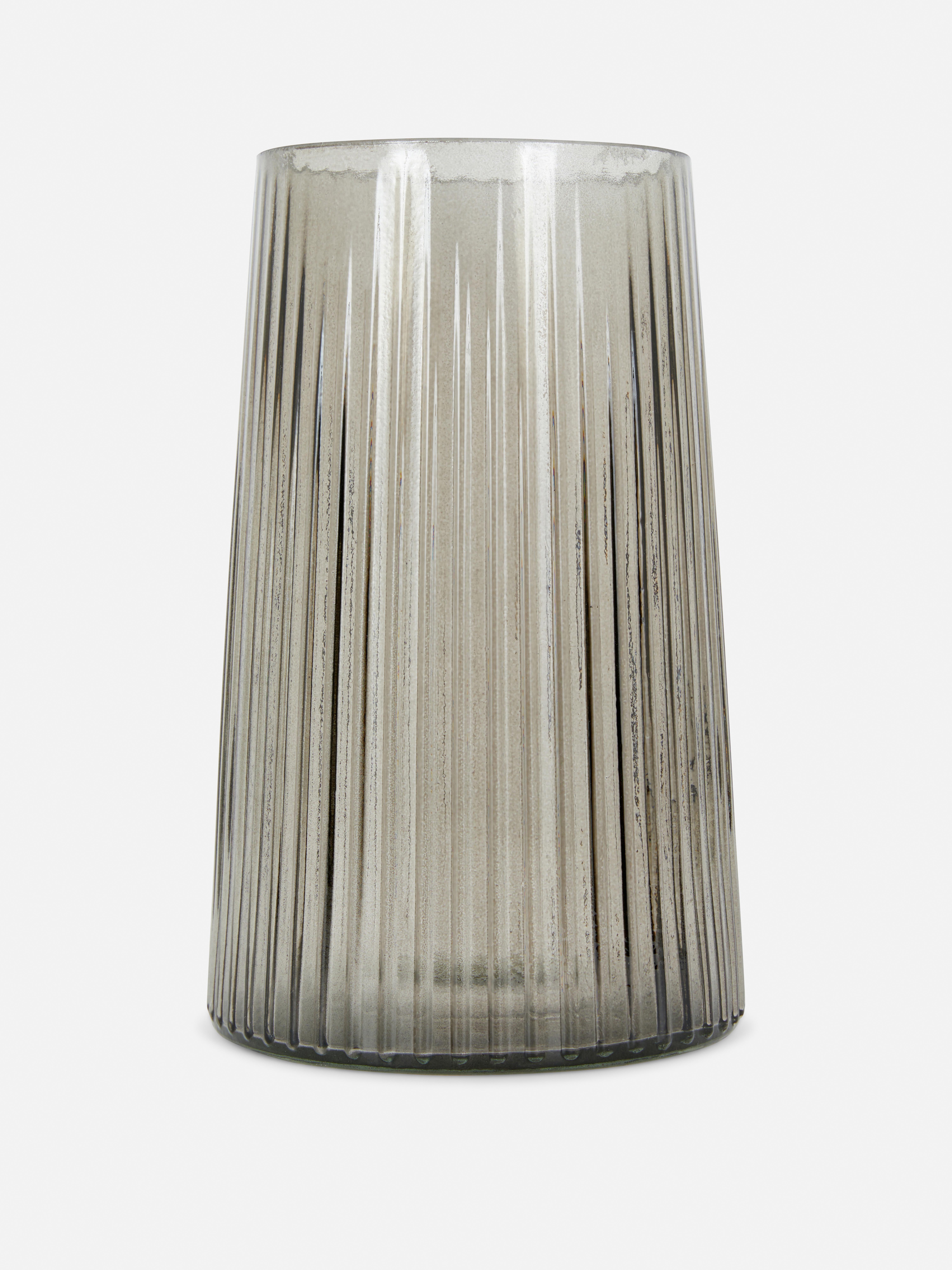 Ridged Glass Vase