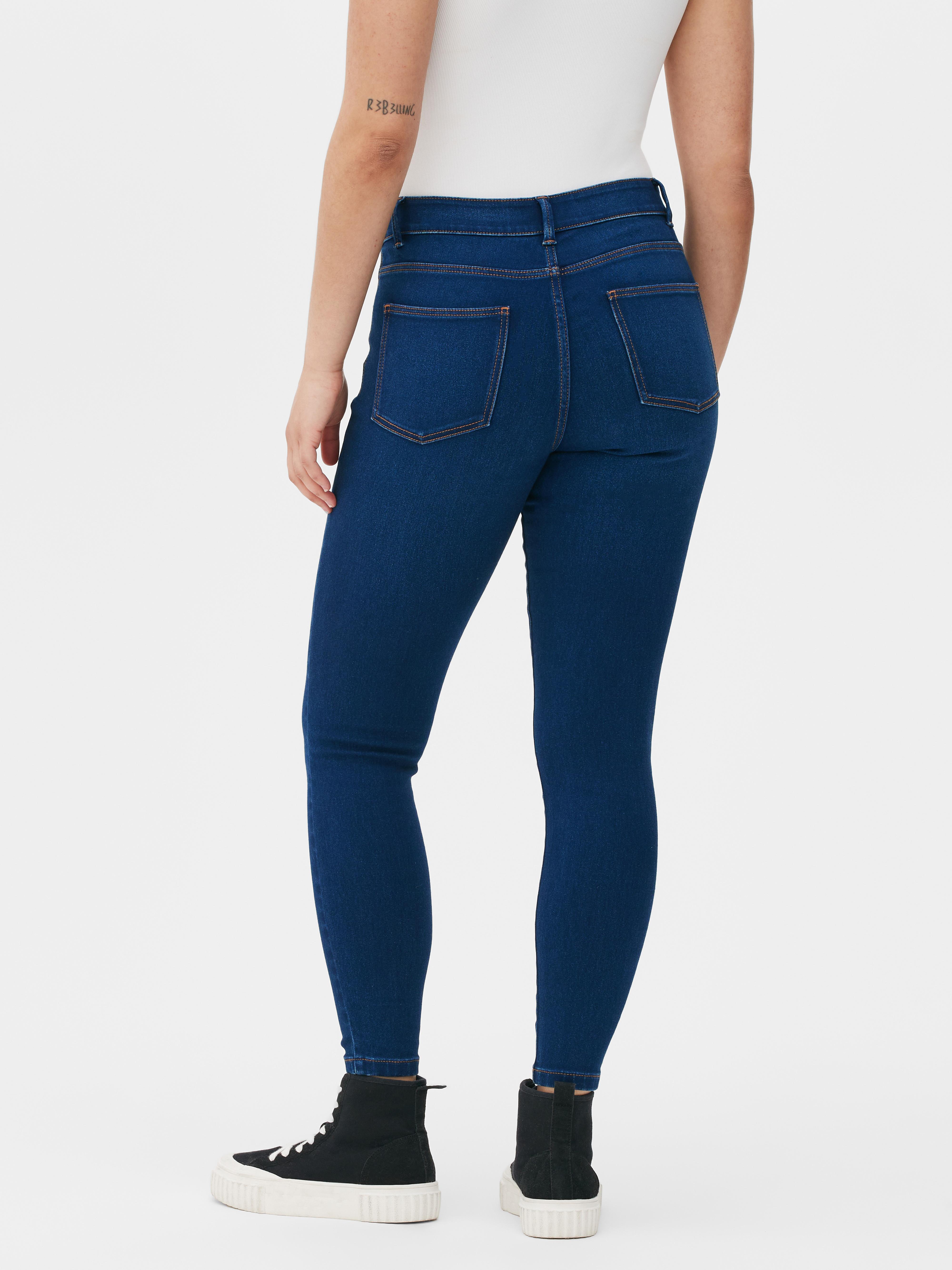 Womens Blue Stretch Skinny Jeans Primark