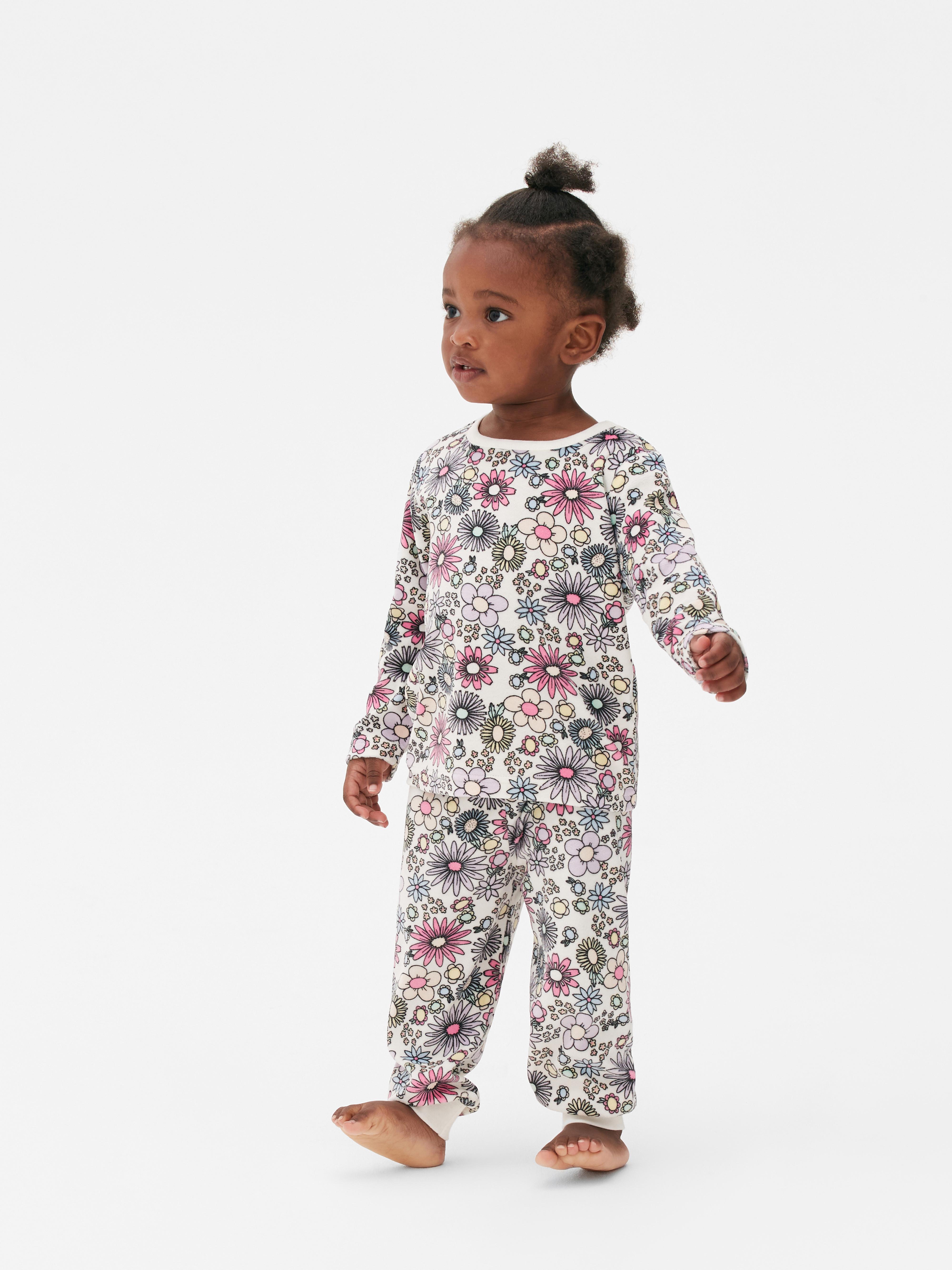 Minky Floral Print Pyjama Set