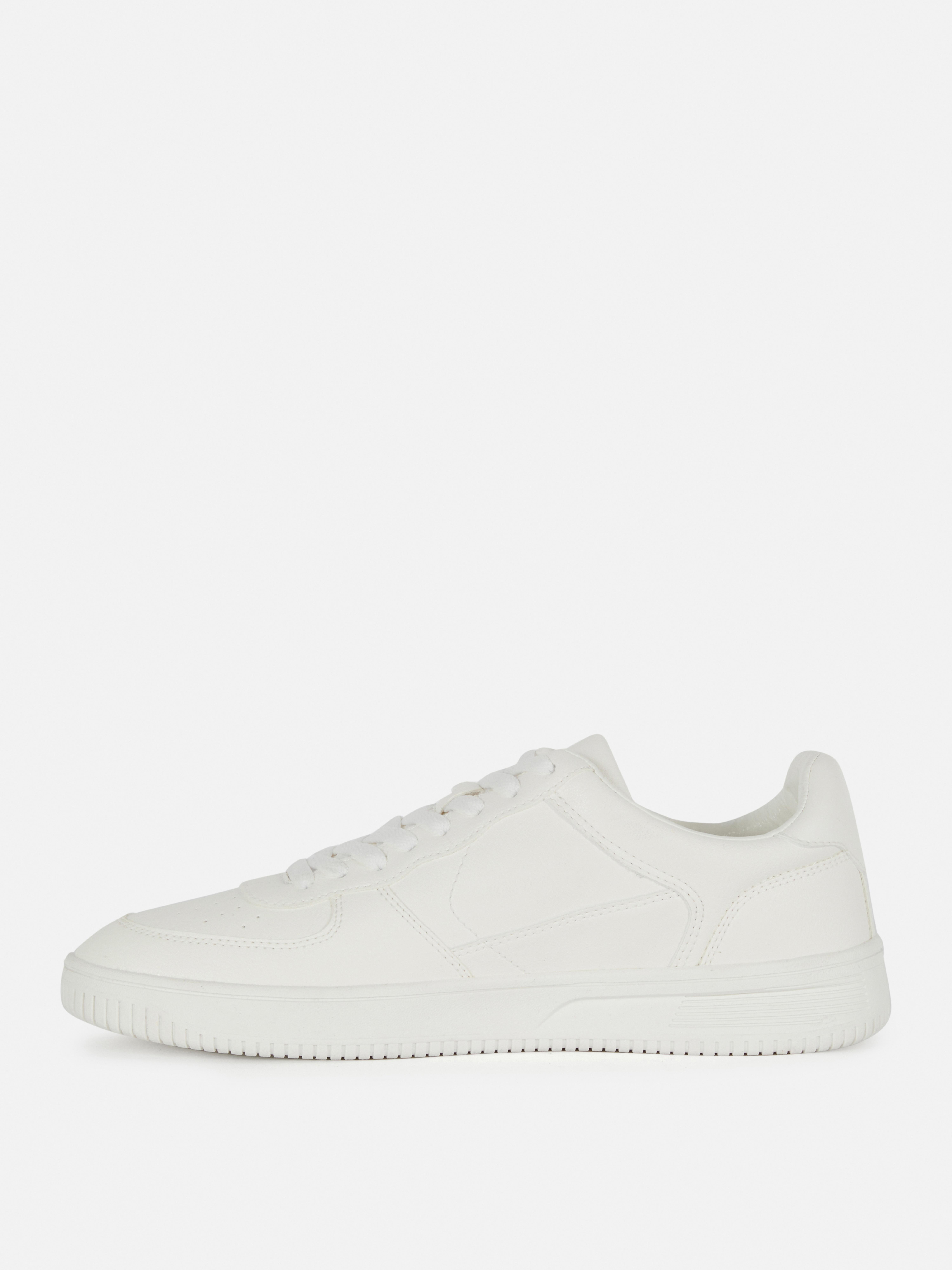 Panelled low top trainers