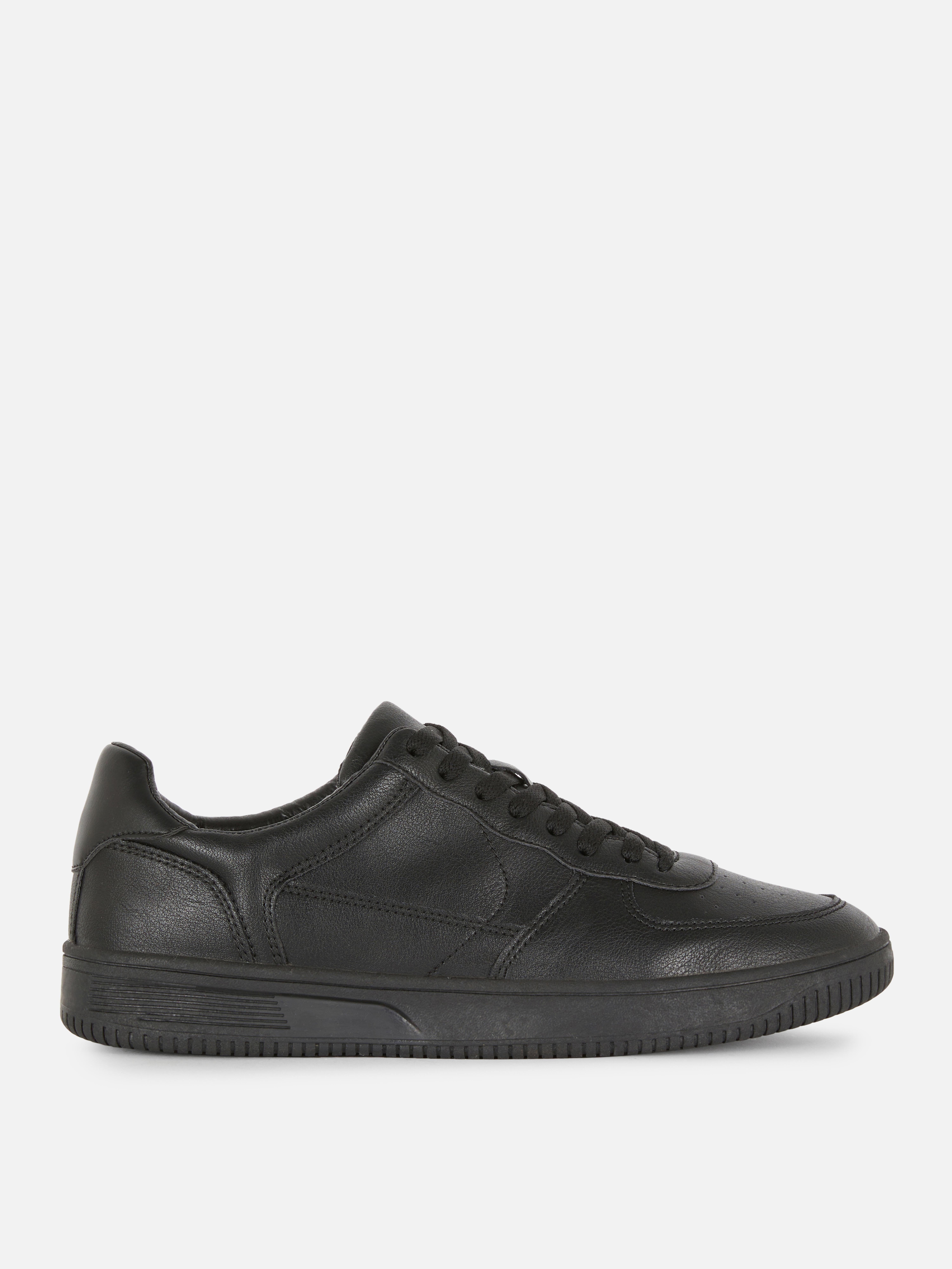 Panelled low top trainers Black