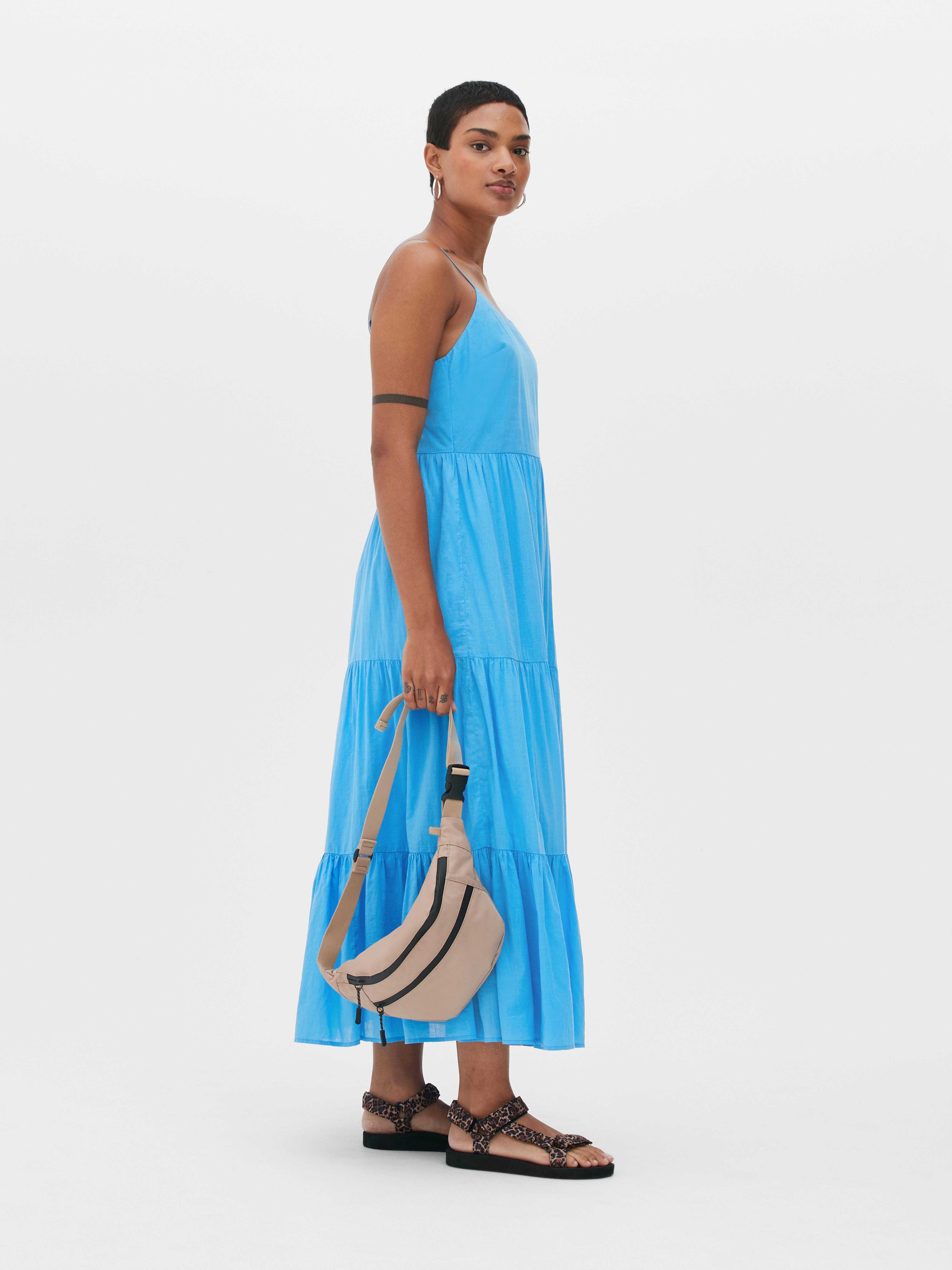 Tiered Strappy Maxi Dress