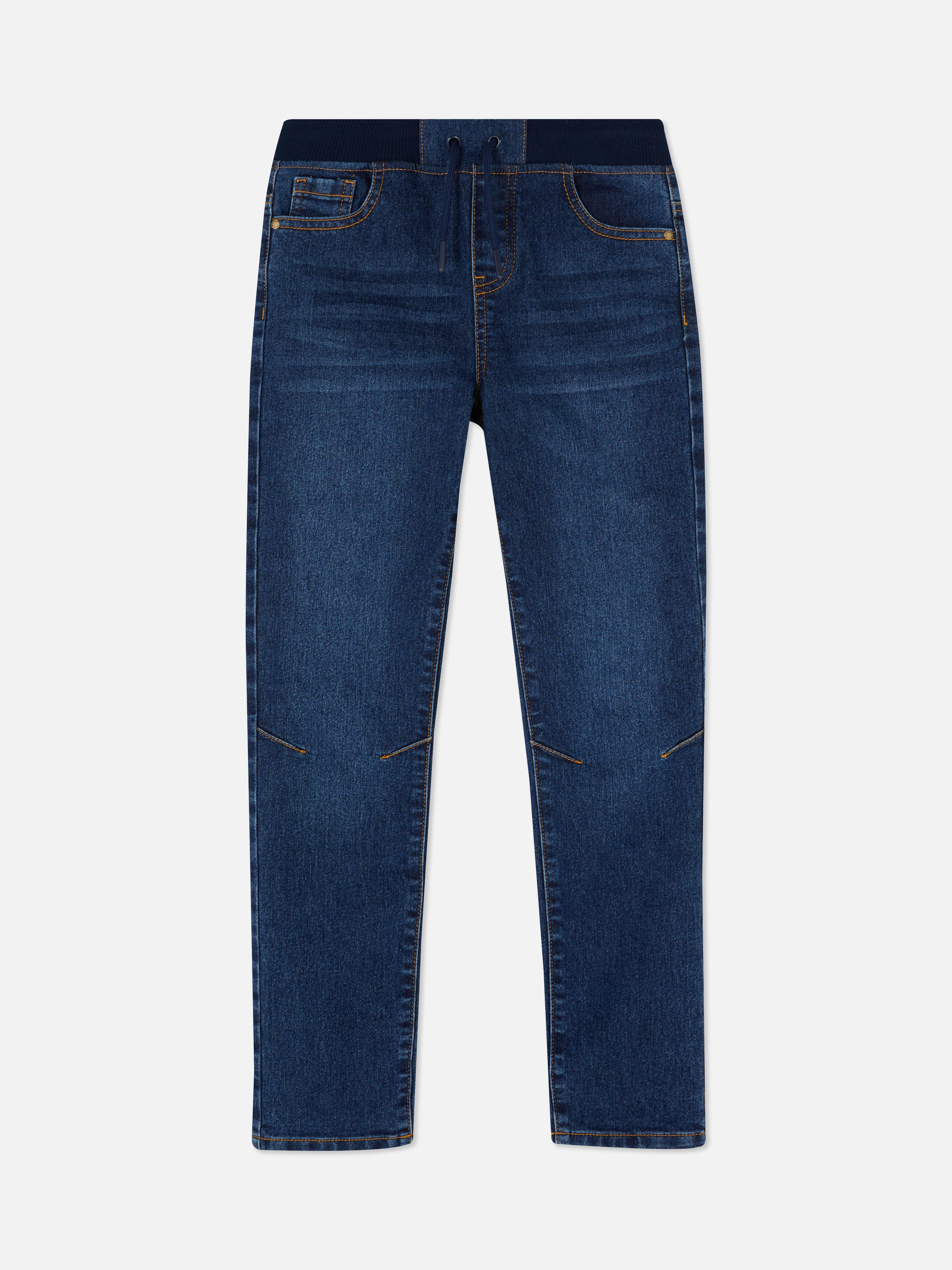 Jeans regular con coulisse