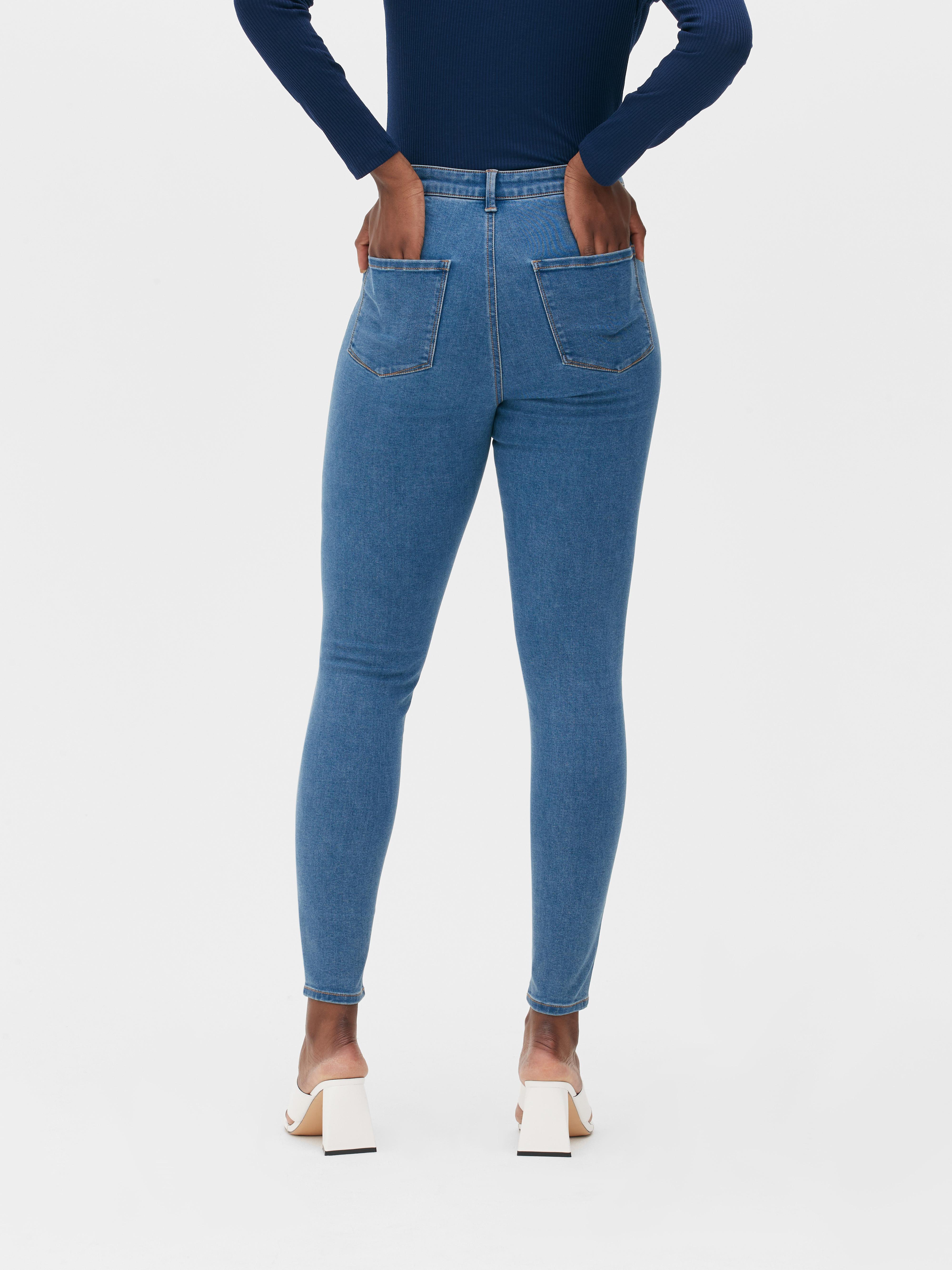 Blue Mis Rise Skinny Jeggings