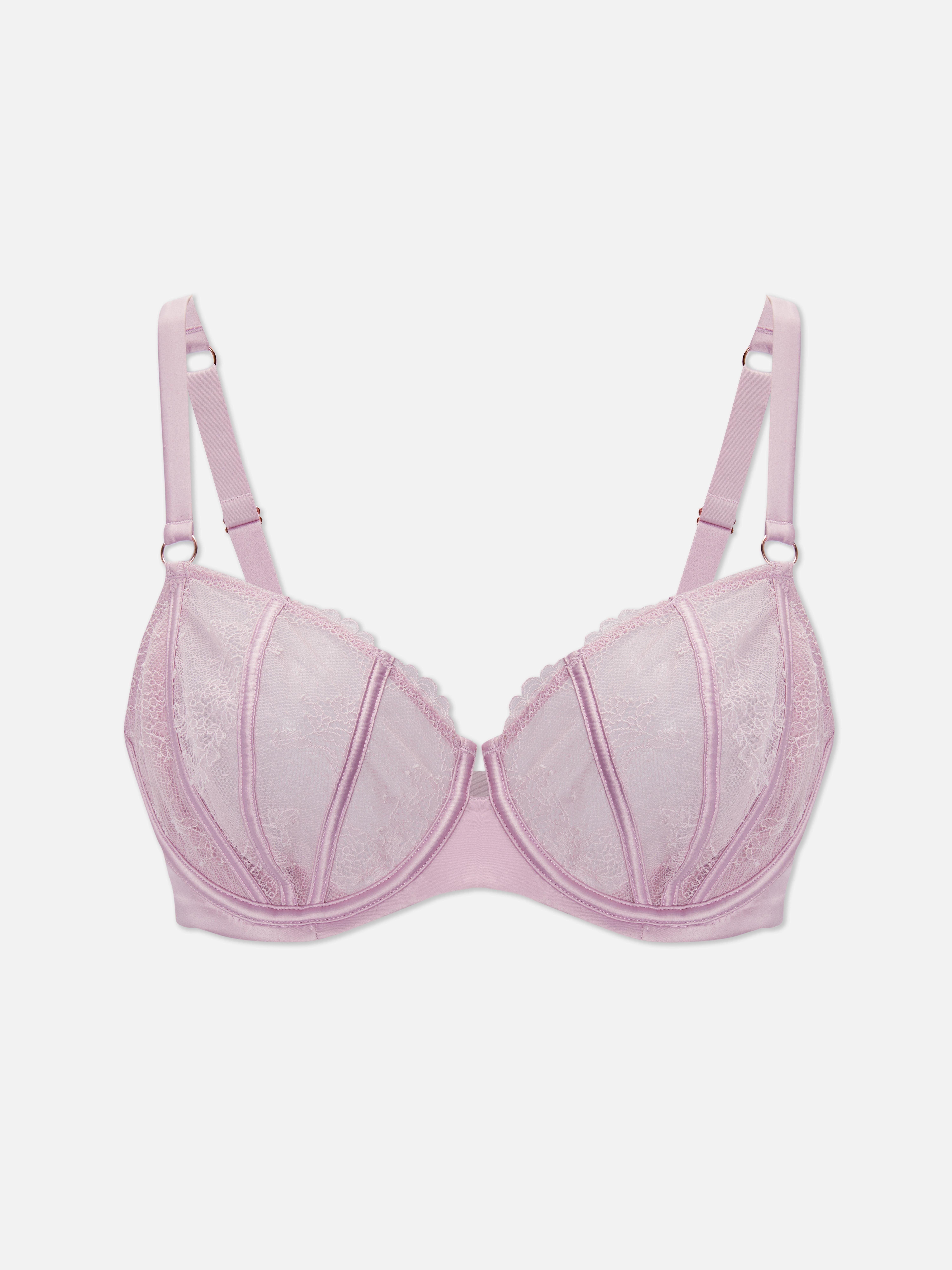 Lace Panel D - F Non Padded Bra