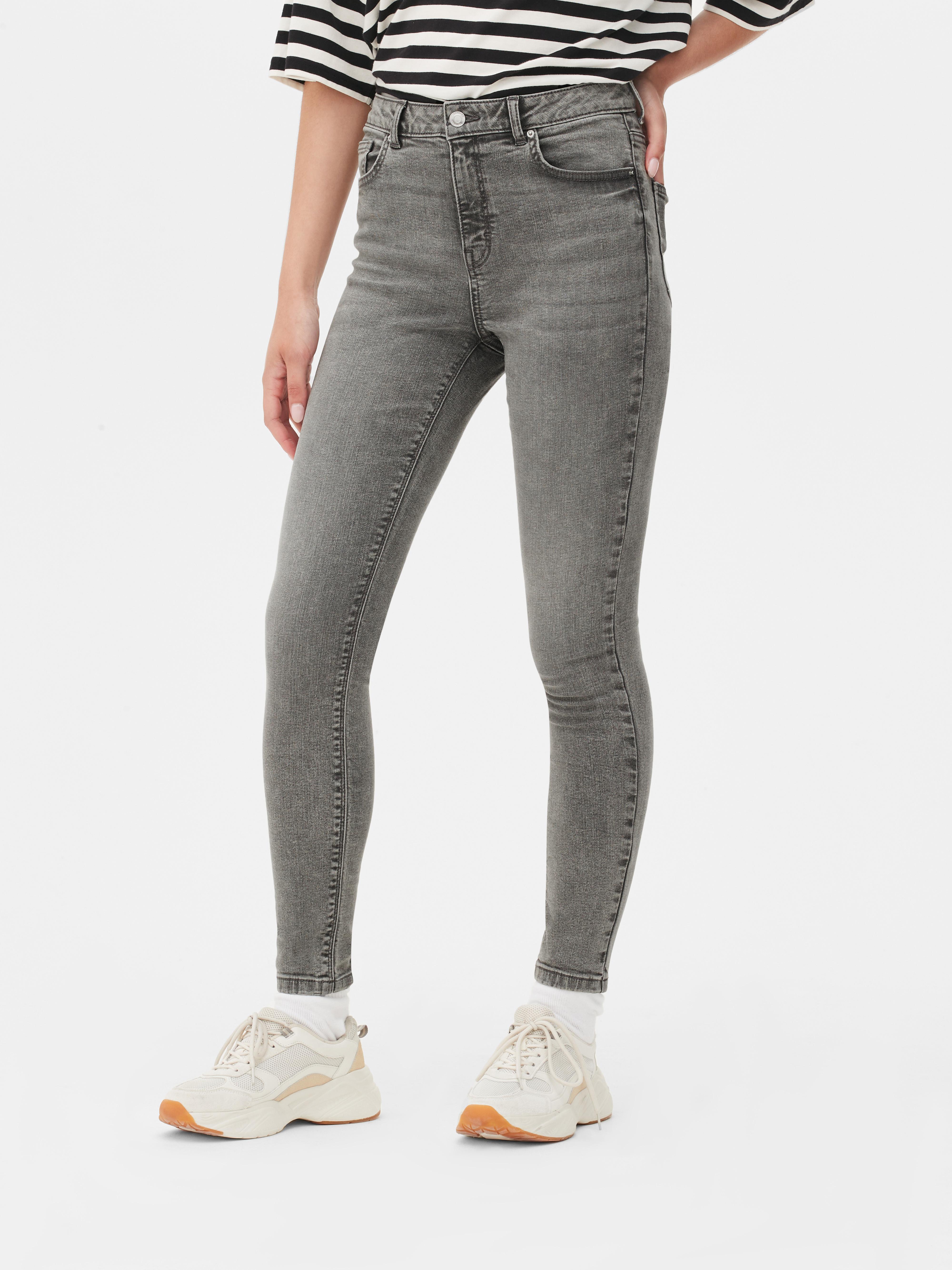 Women's gray on sale denim jeans