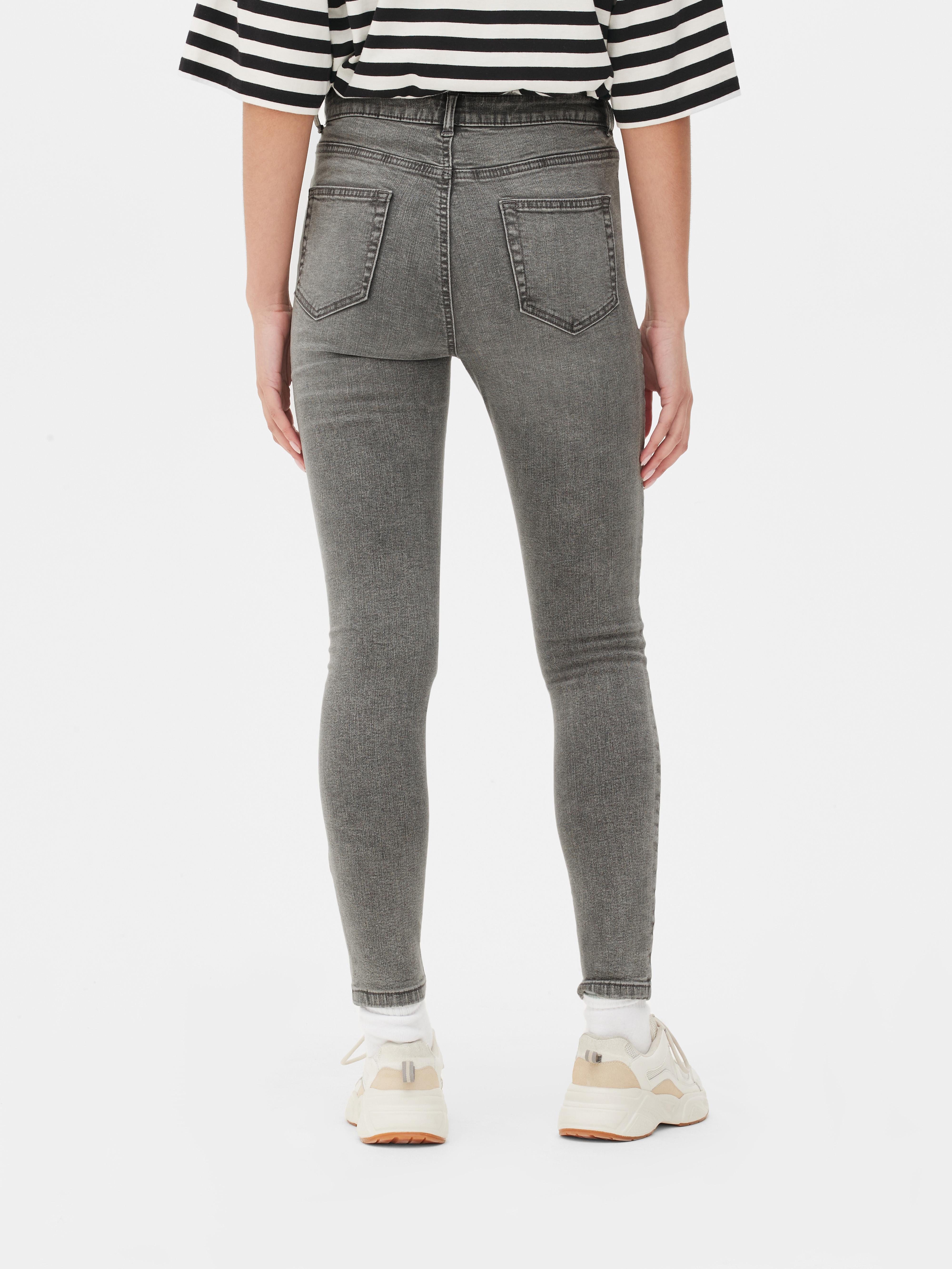 Womens; Grey High Waist Skinny Jeans | Primark