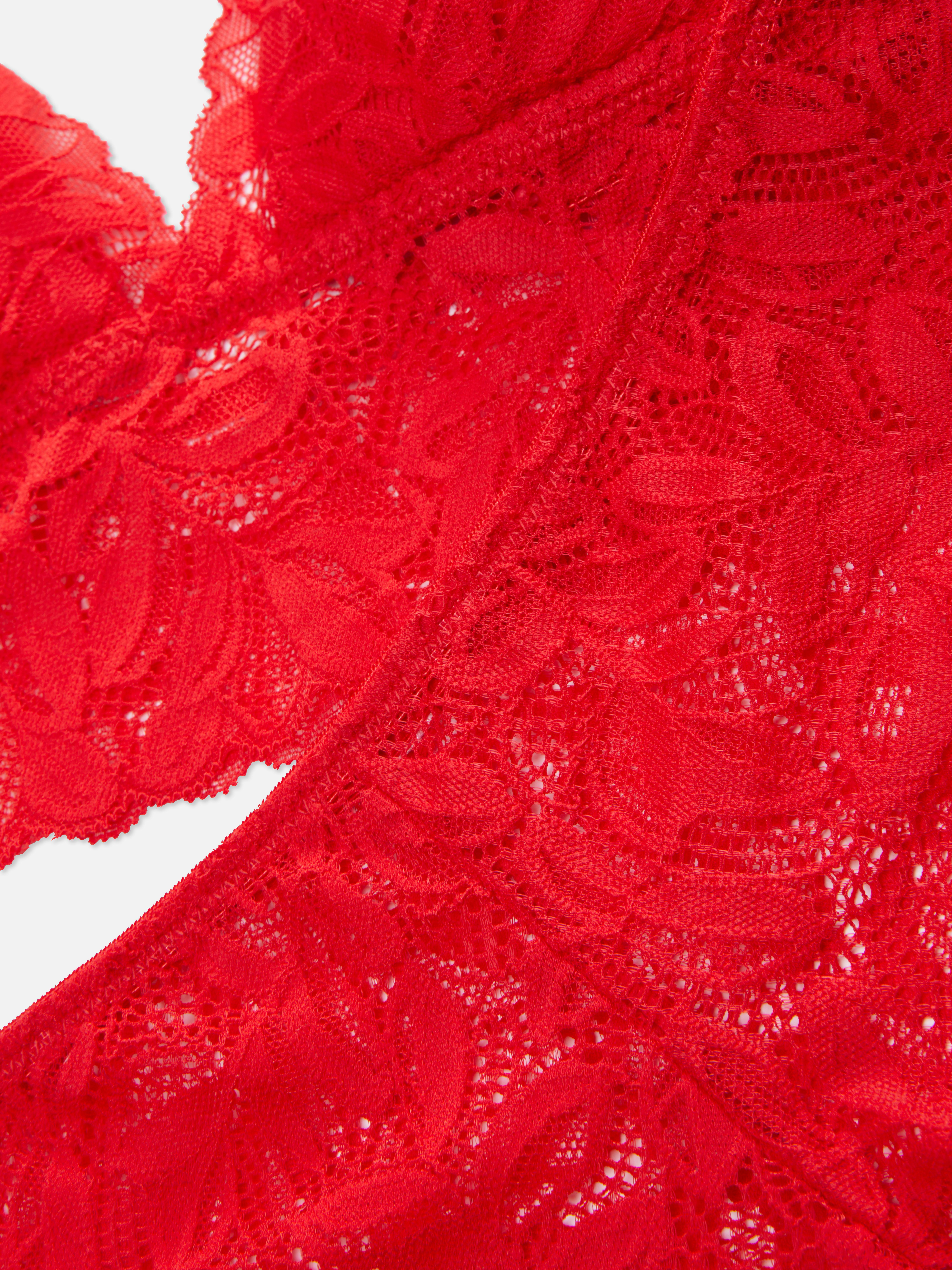Lace Bralette and Briefs Set