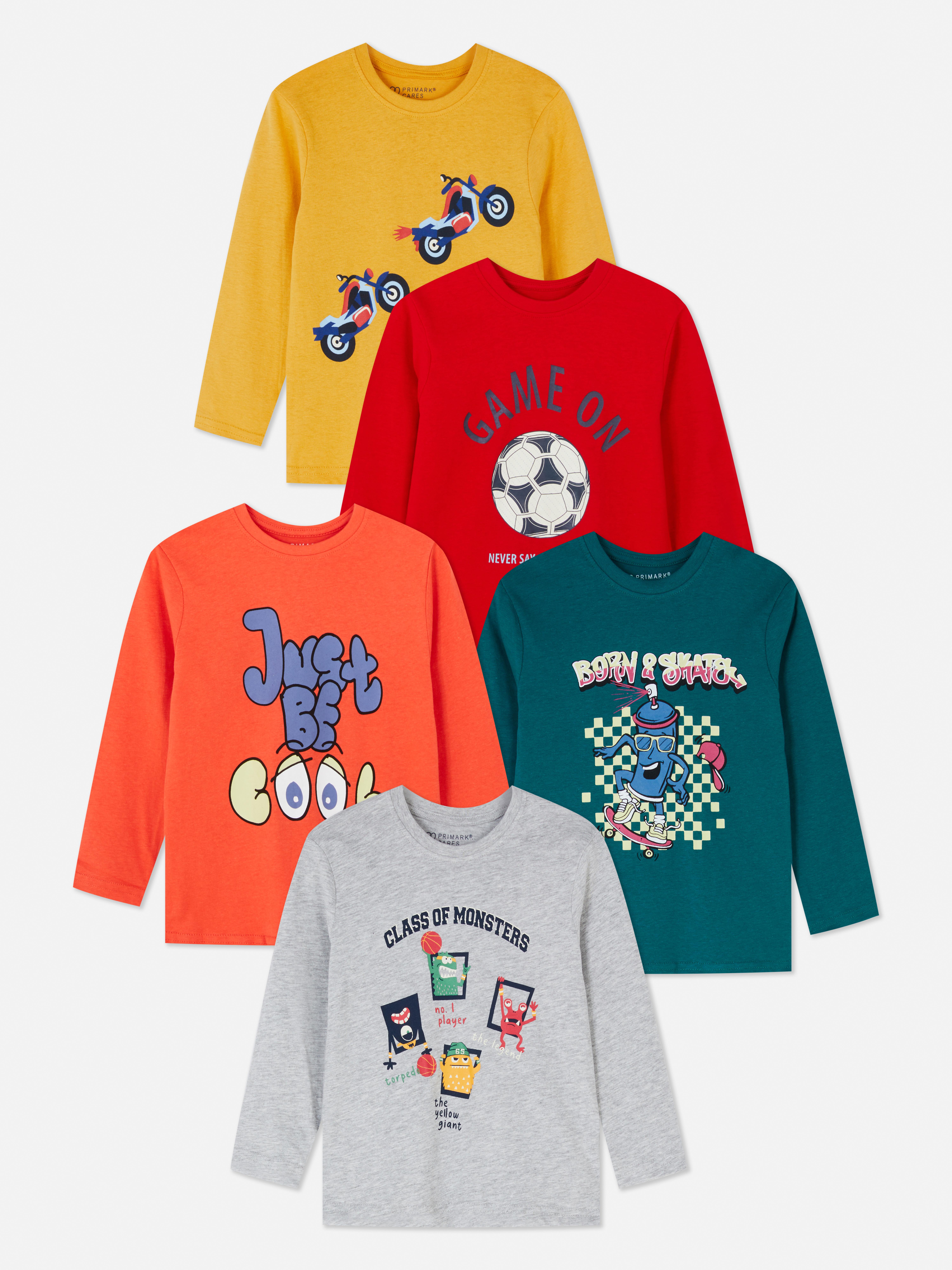 Boys' & T-Shirts | Long Sleeve Tops & Short Sleeve T-Shirts | Primark