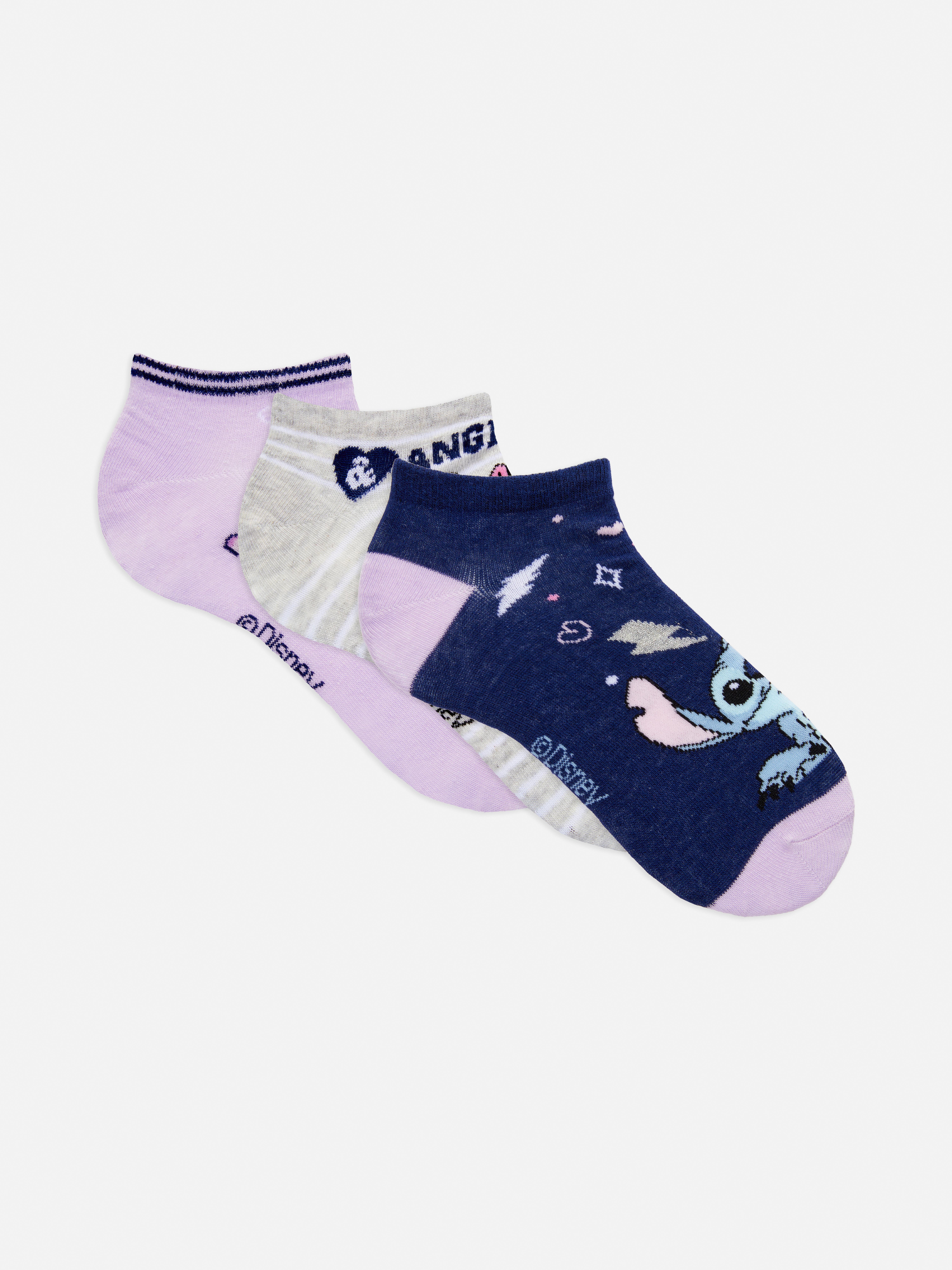 3pk Disney’s Lilo & Stitch Trainer Socks