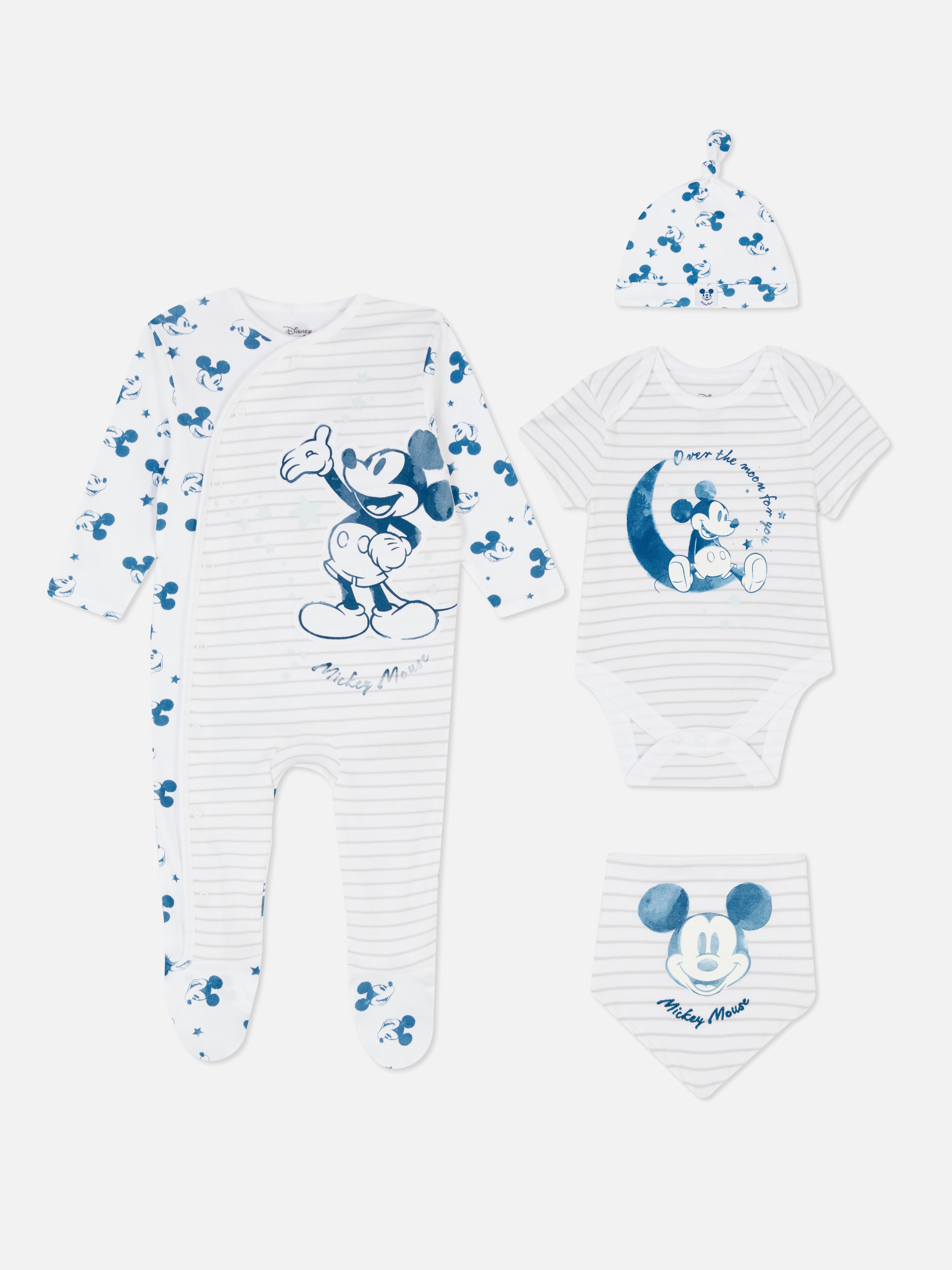 Disney's Mickey Mouse Babygrow and Accessories Set Blue
