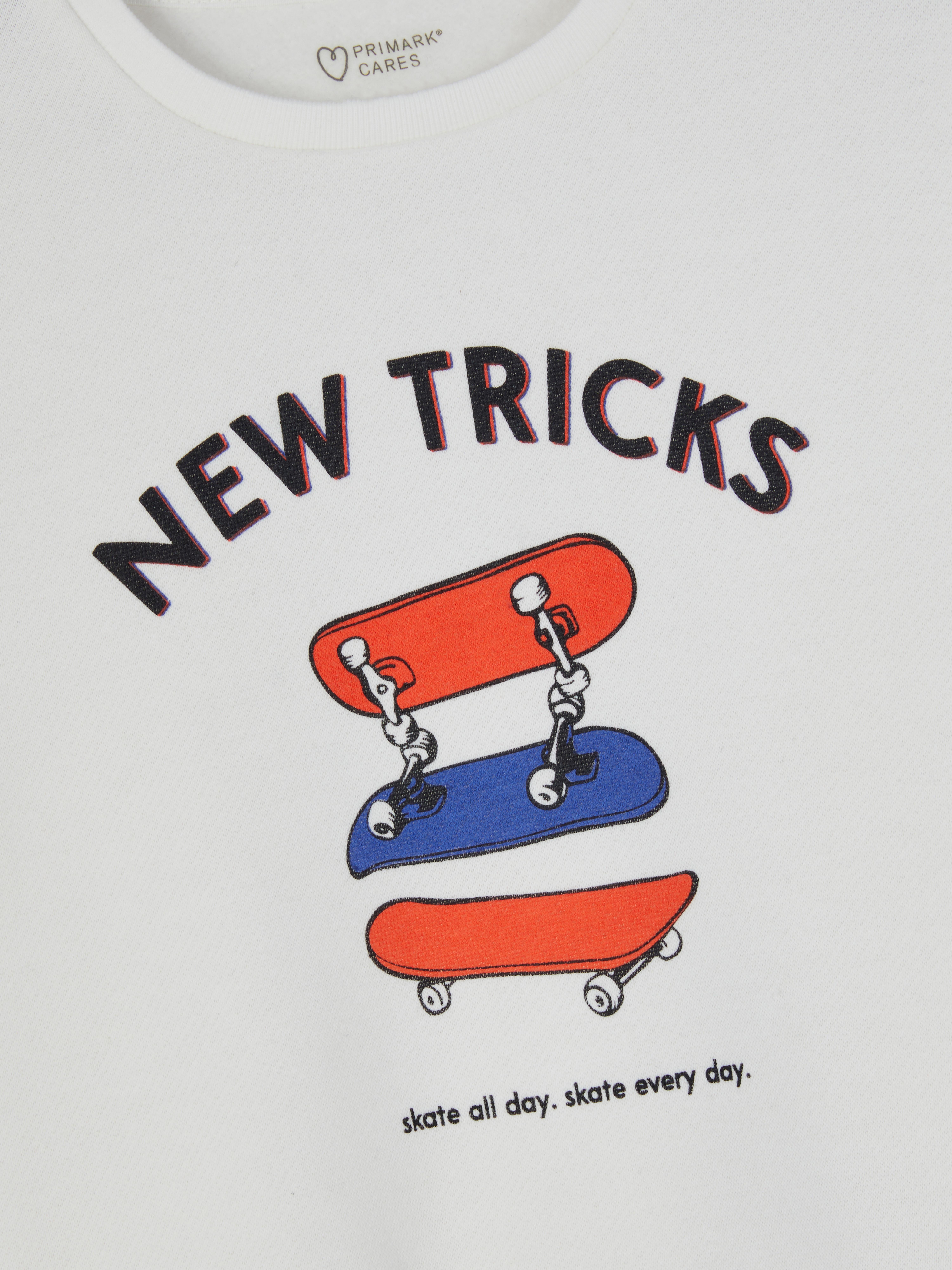 Felpa girocollo con stampa grafica