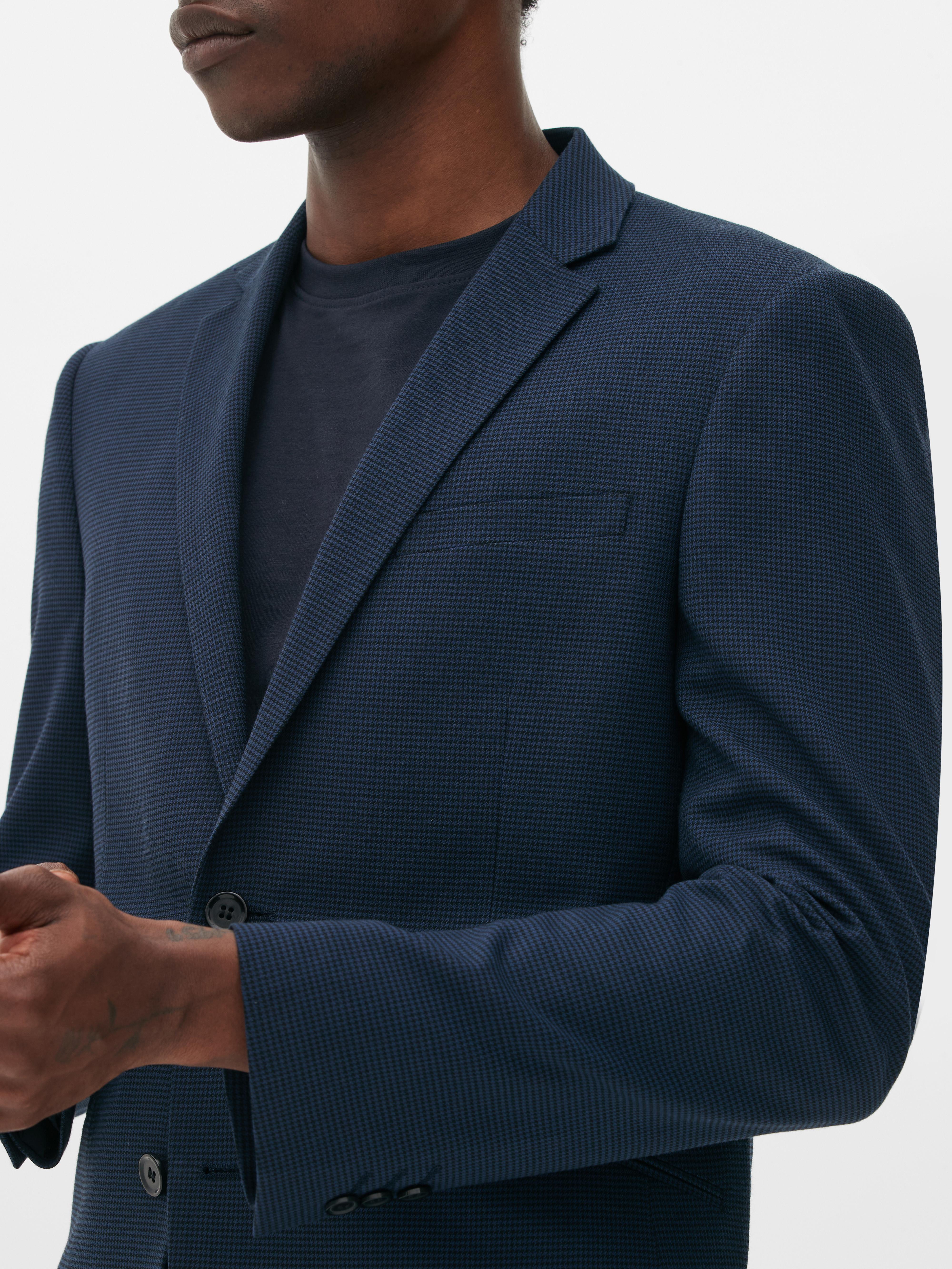 Puppytooth Single-Breasted Suit Jacket
