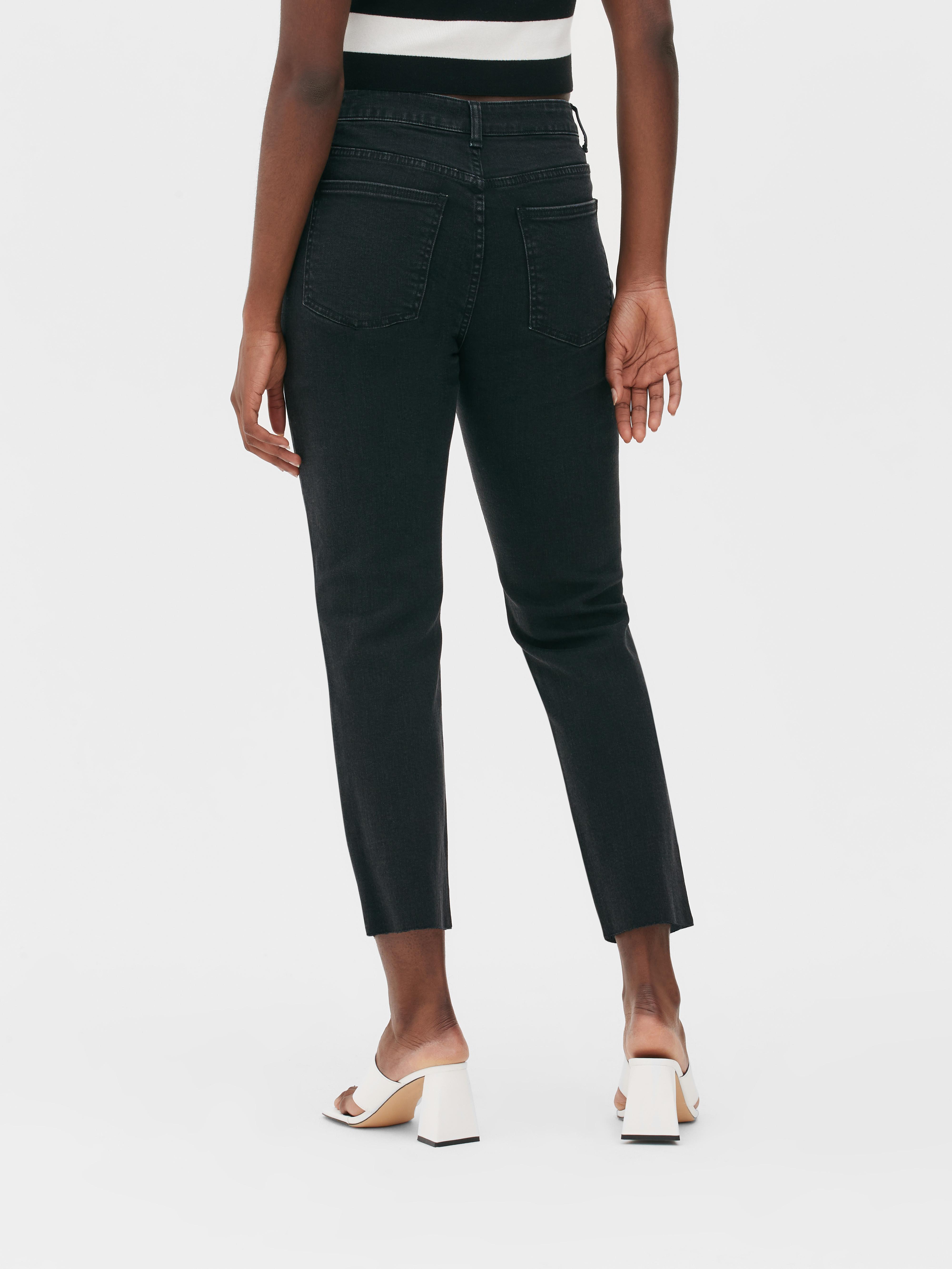 Jeansy vintage o kroju slim z prostymi nogawkami